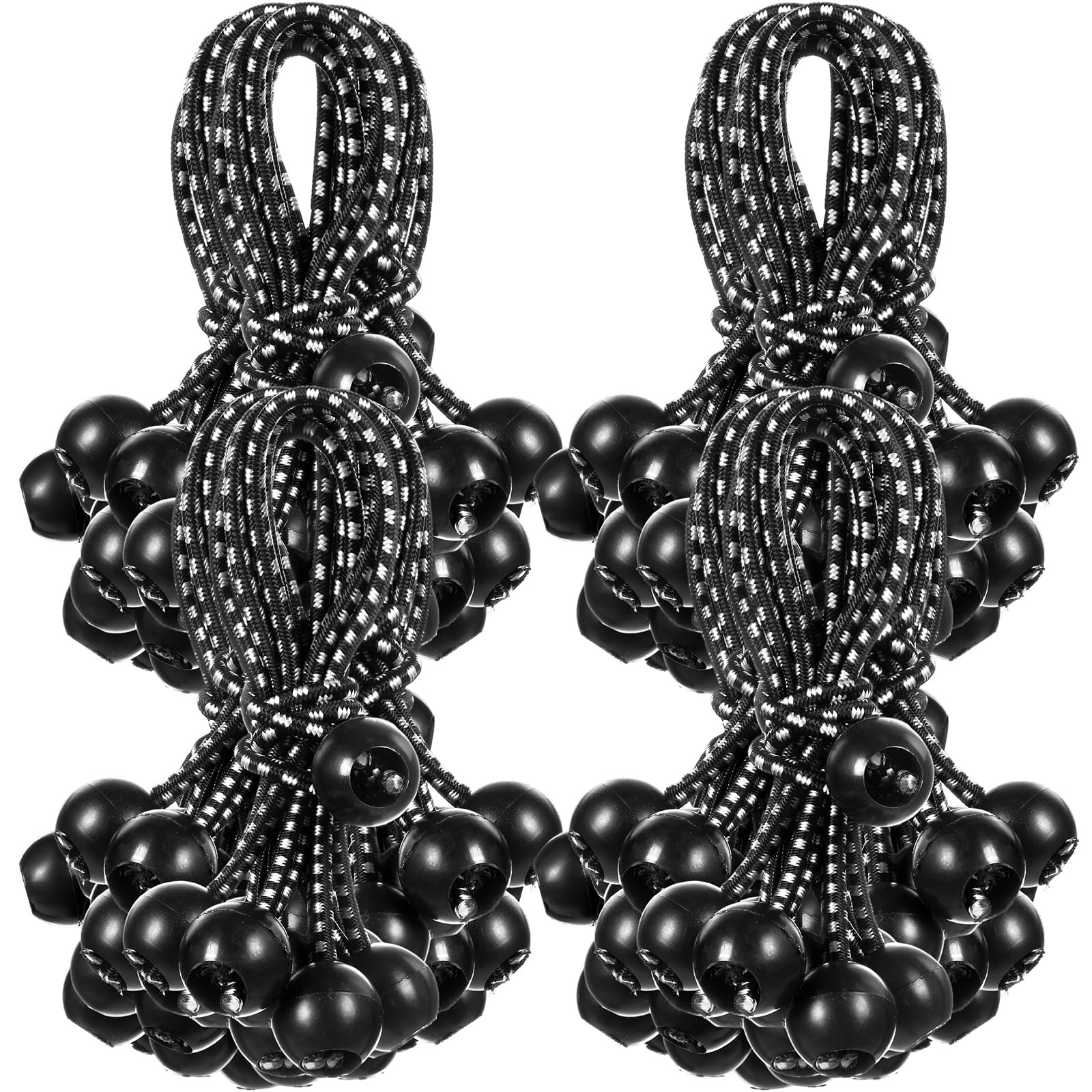 Wowangce 100 Pcs 6 Inch Ball Bungee Cords Tarp Tie Downs Bungee Cords with Balls Heavy Duty Outdoor Tarp Straps for Canopy Shelter Camping Cargo Tent