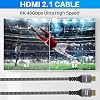 Cable HDMI 8K 48Gbps 2 pies, trenzado certificado Ultra Alta Velocidad HDMI 2.1 | 4K@120Hz 8K@60Hz, DTS:X, HDCP 2.2 y 2.3, eARC, HDR 10, Dolby, compatible con reproductor DVD, PS5, HDTV, Blu-ray, Switch 2 y más 5