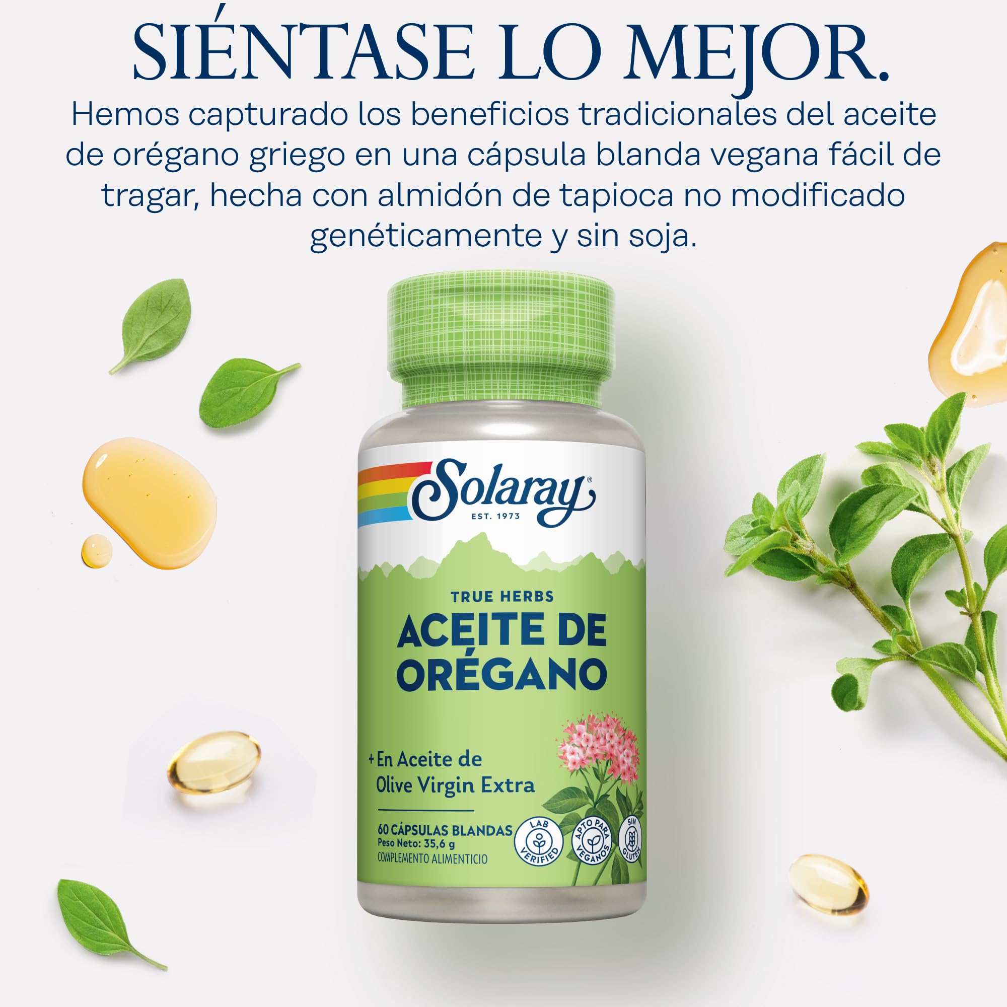 Aceite de orégano 150 mg – 60 cápsulas blandas veganas – Suplemento de aceite de orégano de alta resistencia – con aceite de oliva virgen extra añadido para una digestión suave, verificado en