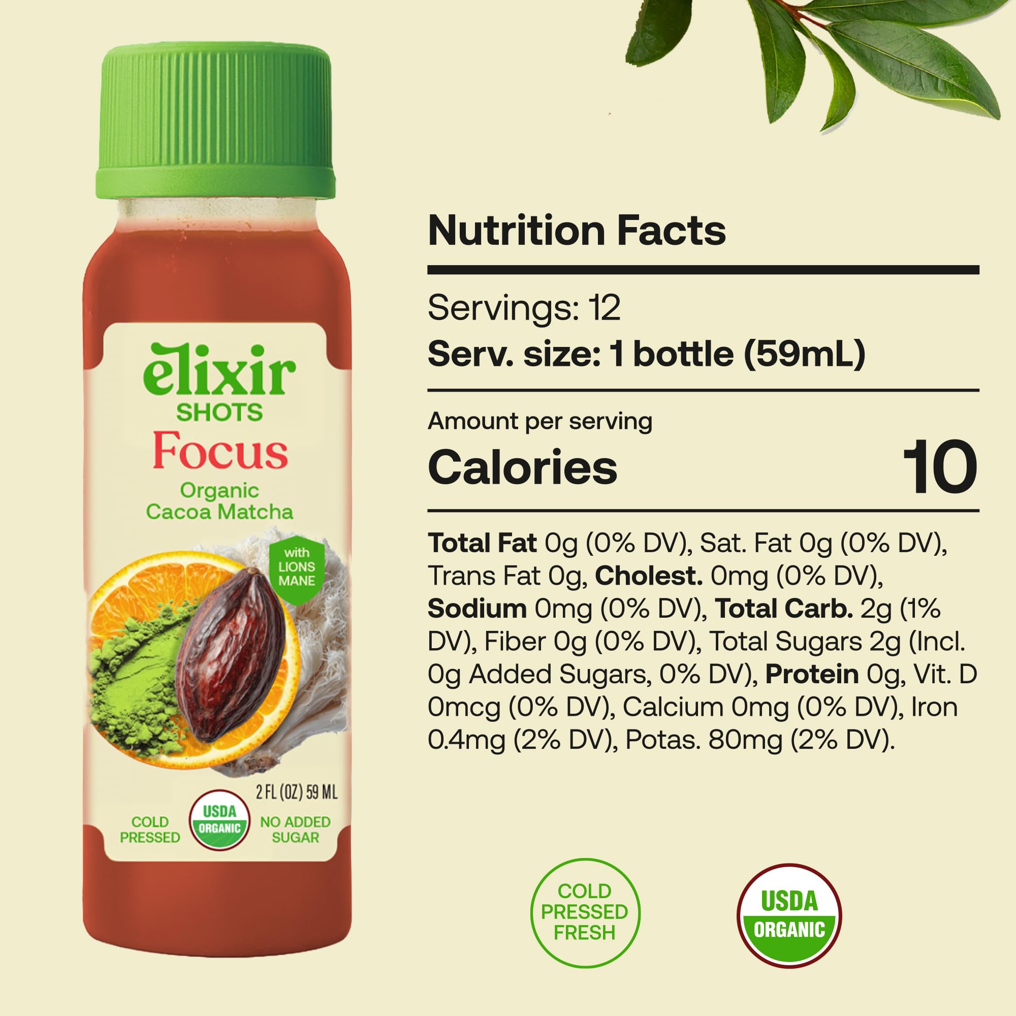 Amazon.com : Elixir Shots Mayan (12 Pack) Cacao Wellness Shot with