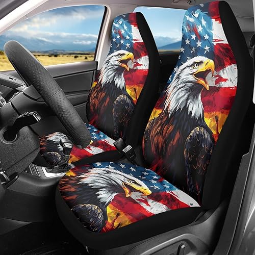 Miniatura 2 de ELEQIN - Fundas de asiento protectoras para automóvil, diseño tribal navajo, azteca, africano, para la mayoría de autos, sedán, SUV, camioneta