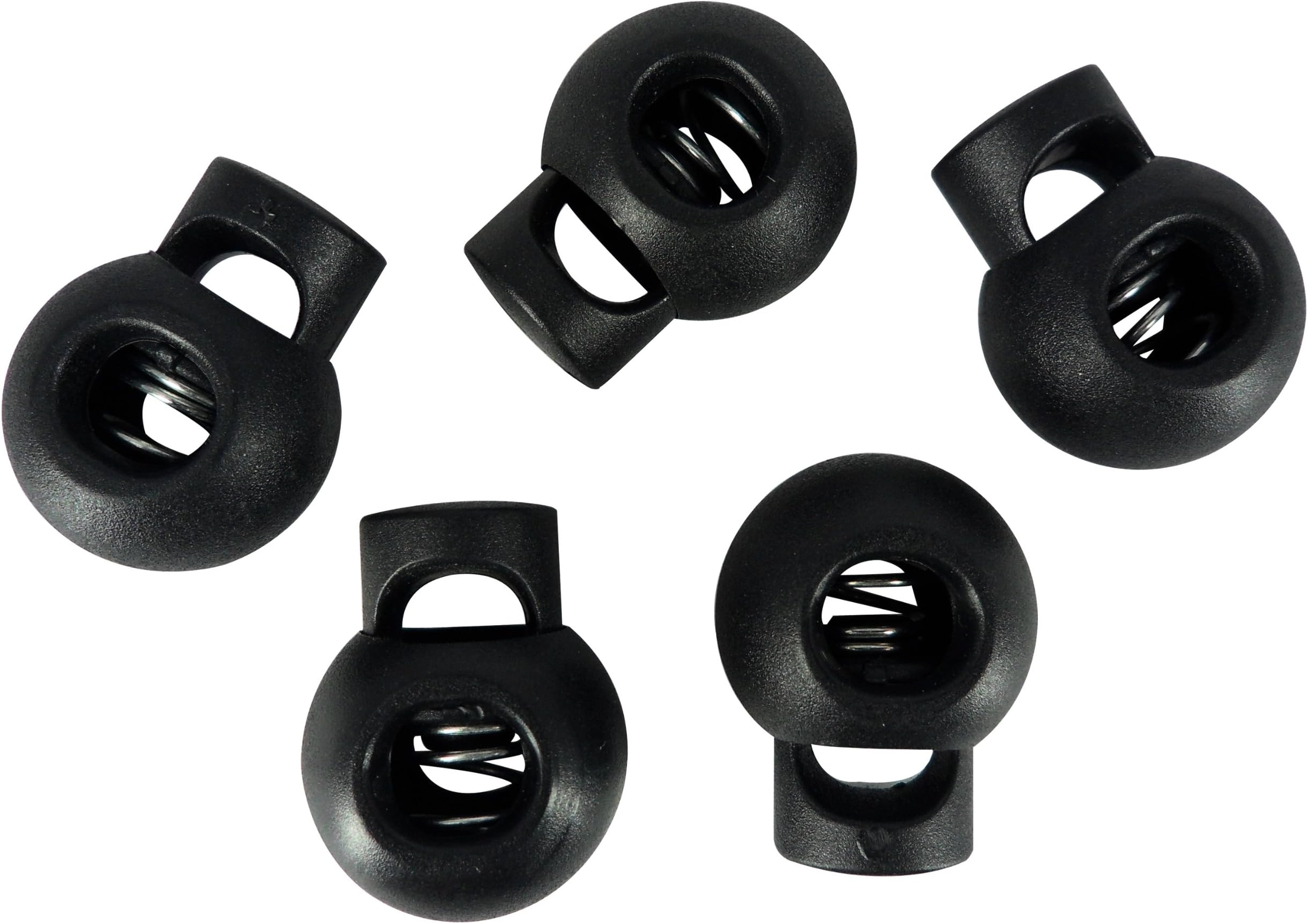Single Hole Black Round Cord Lock Bomb Stopper Toggles End Spring DIY Findings Fastener Slider Adjuster Supplies