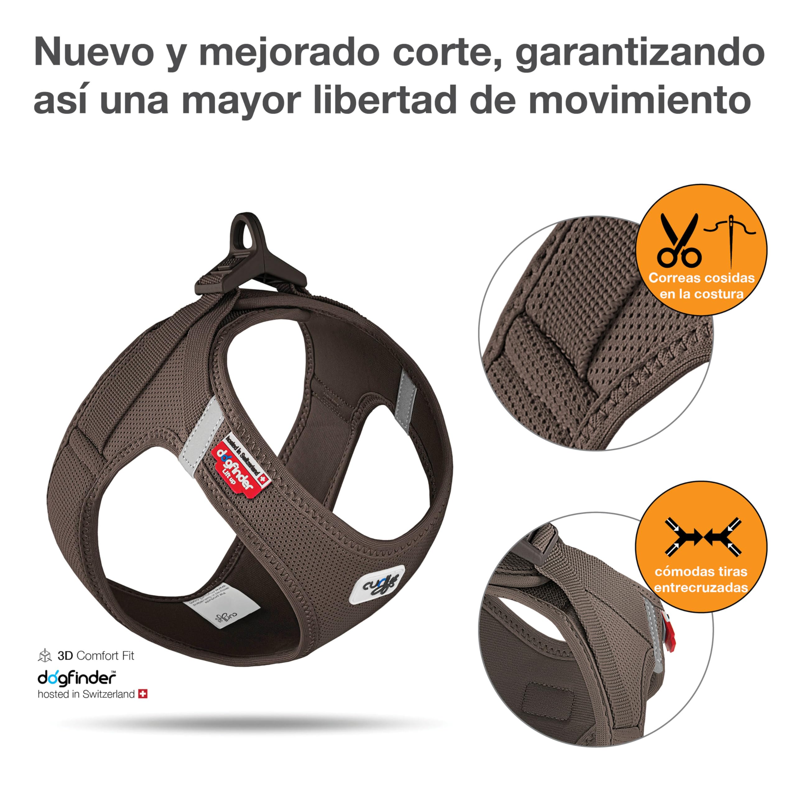 Vest Harness curli Clasp Air-Mesh Brown XS — view 2