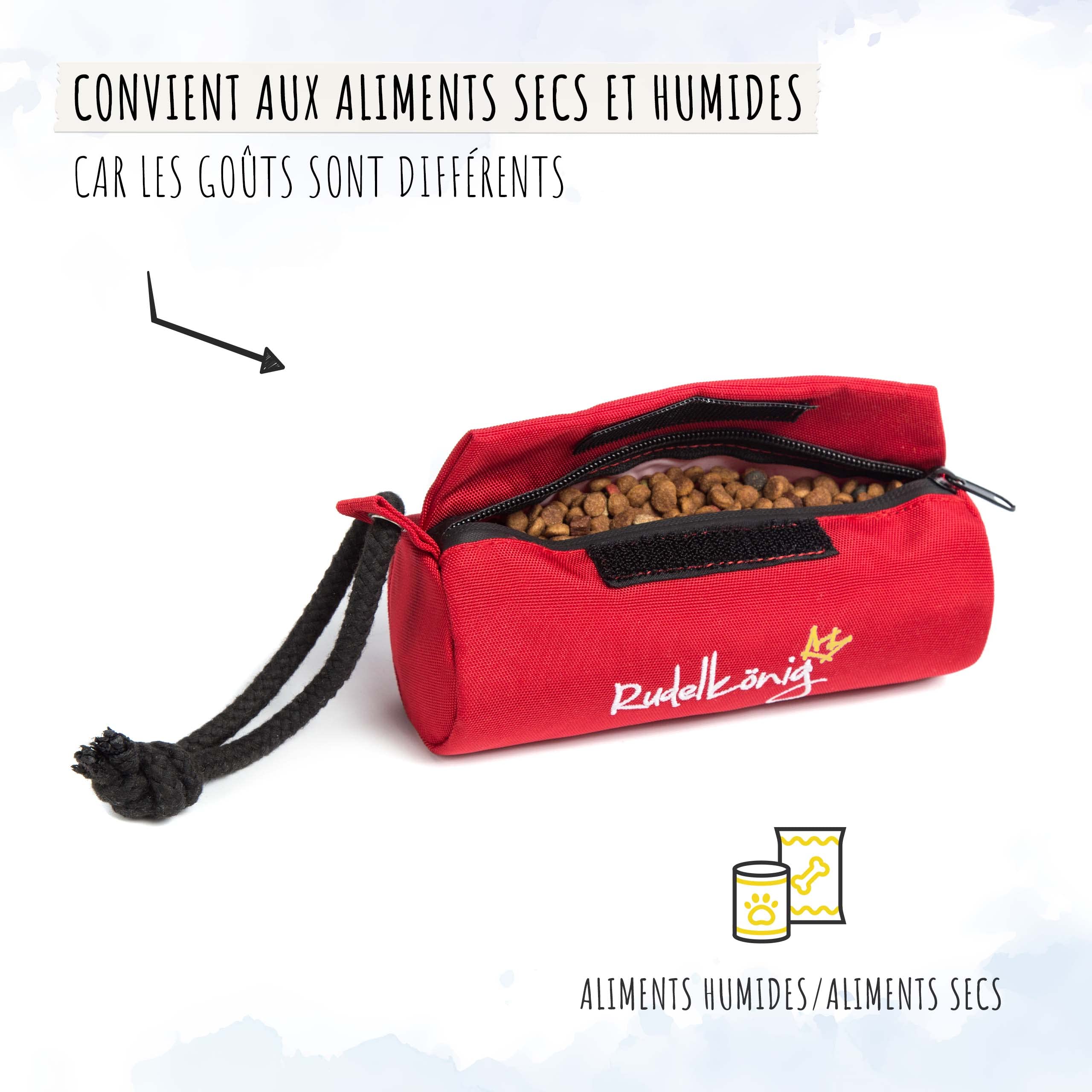 Rudelkönig Apportable Chien Robuste pour friandises - Boudin Chien Mordant - Jouet Pour Chien Idéal - Chien accessoires Essentiels