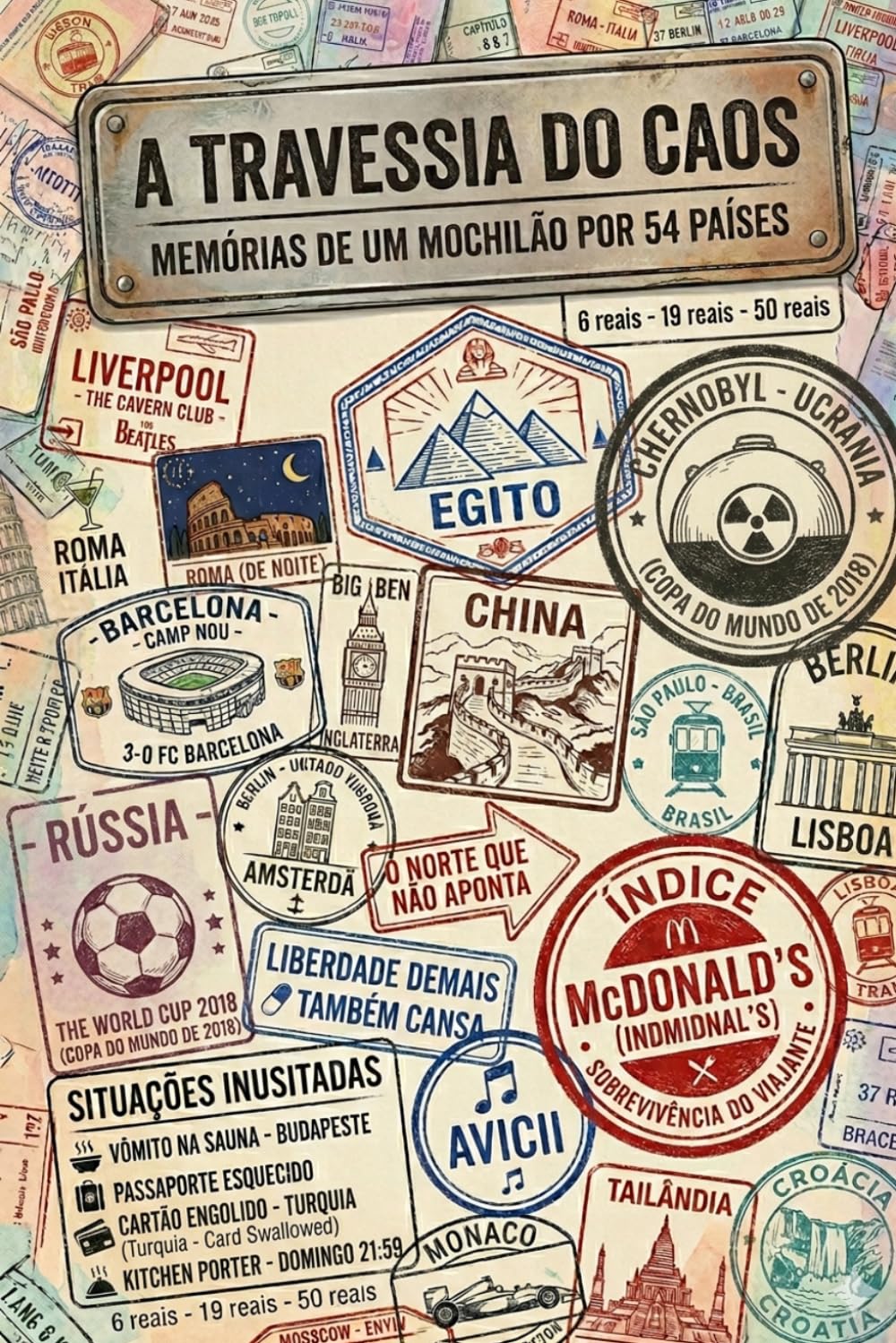 A Travessia do Caos.: Memoria de um Mochilão por 54 países.