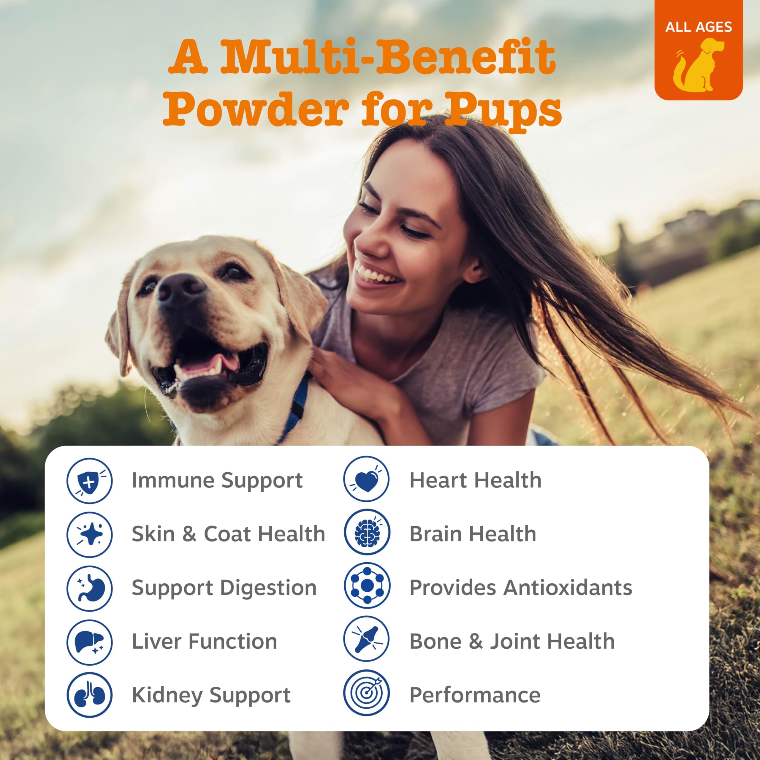 Zesty Paws 10-in-1 Dog Vitamins - Dog Multivitamin Powder, Salmon, 30 Ct — Amazon image 2