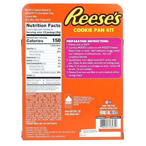 Miniatura 7 de Kit de hornear galletas de Reese's de San Valentín, sartén en forma de corazón con mezcla y chips de mantequilla de maní, gran regalo para