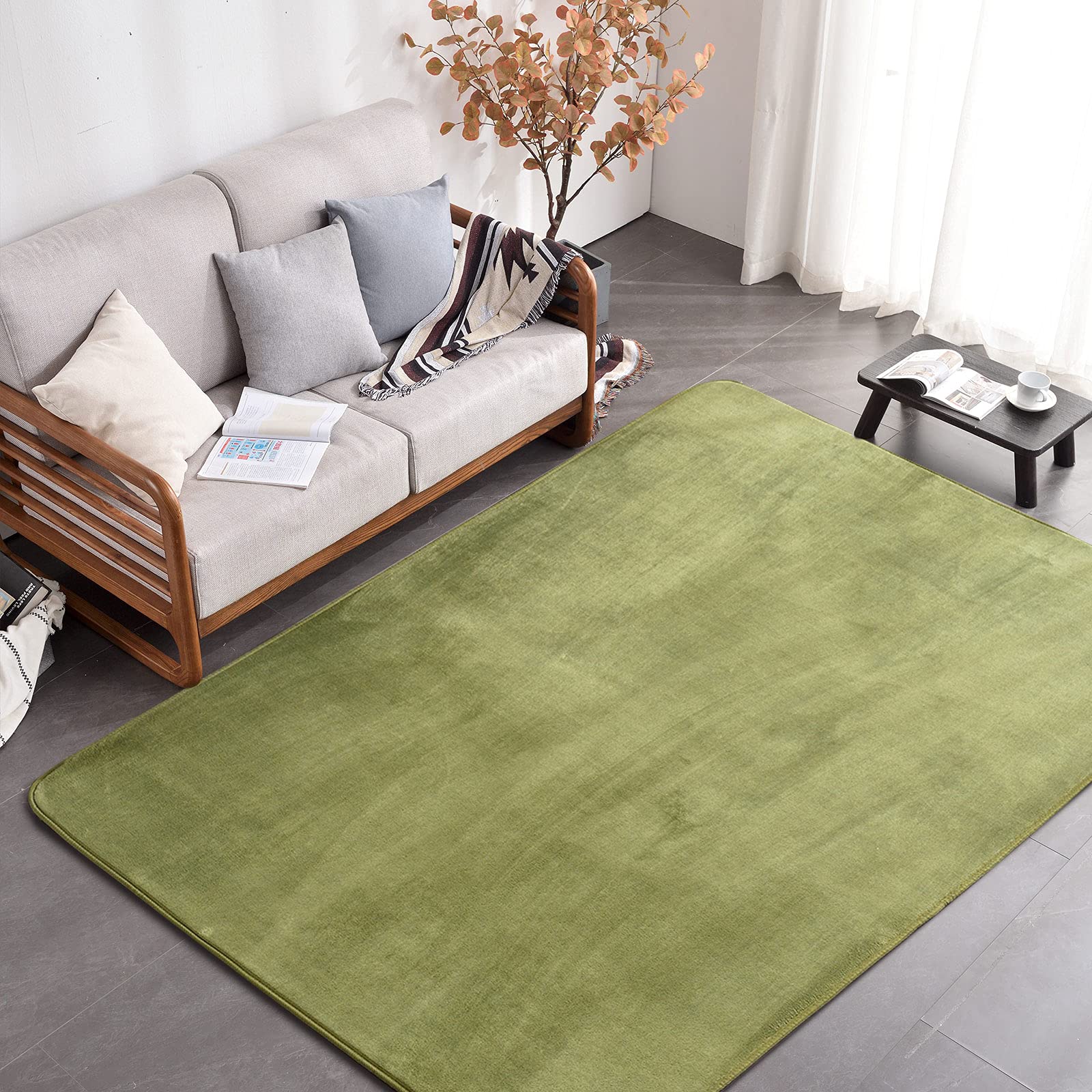 Amazon｜ラグ カーペット 2畳 低反発 ラグマット 185x185cm 厚手15mm 