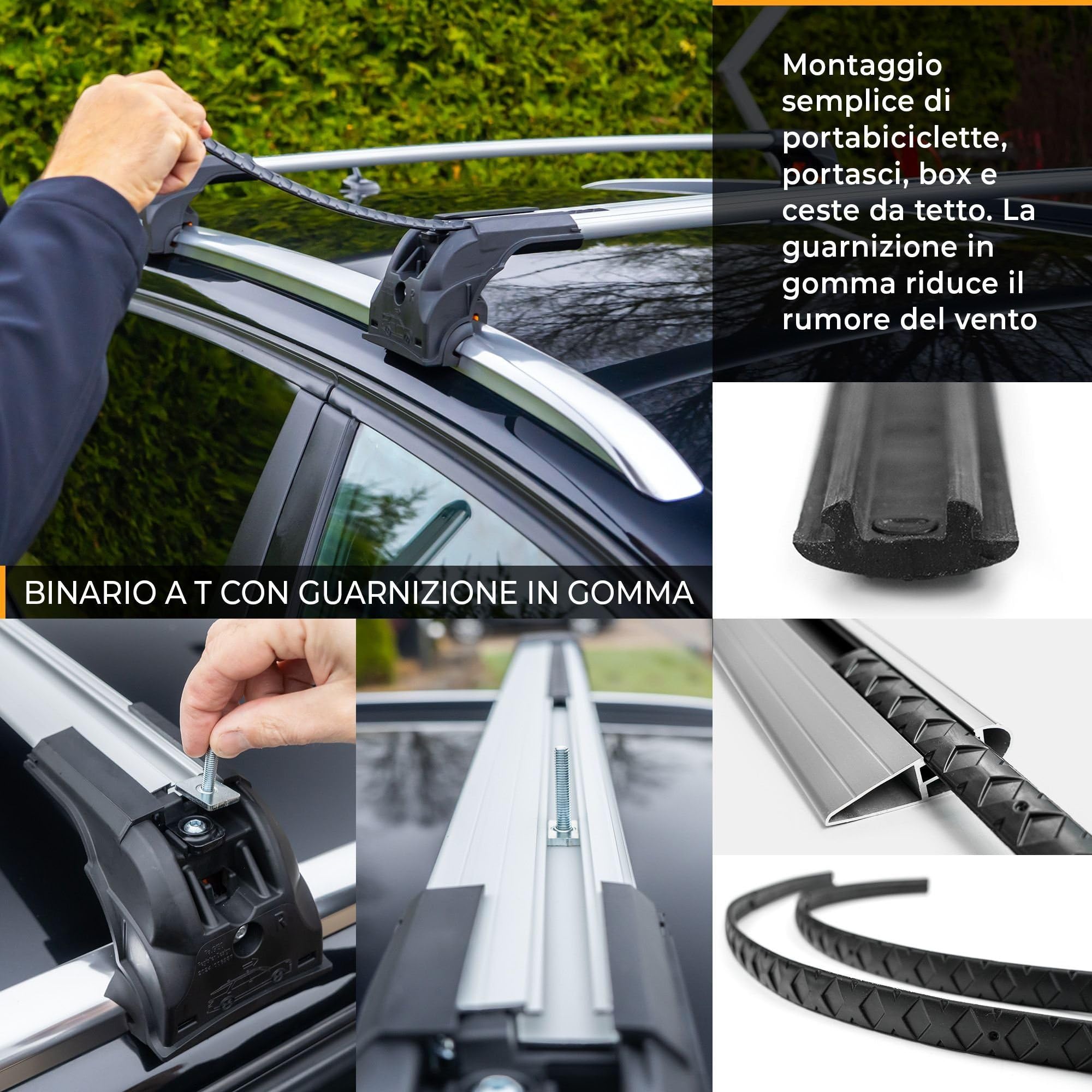 CHROMEMASTER Barre Portatutto Tetto Compatibili con Ford Puma 2020+; Portapacchi da Tetto per Box, Portabici, Scala | Ideale per Viaggi, Vacanze, Uso Quotidiano