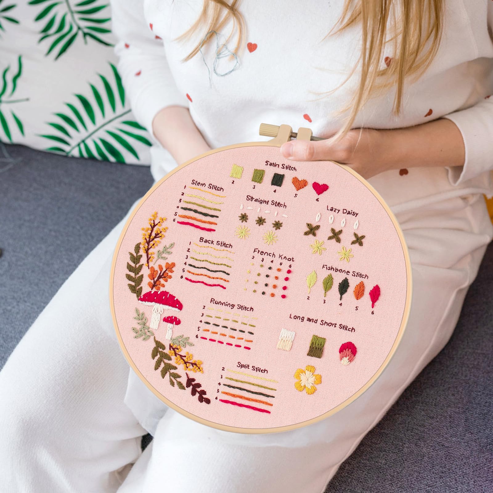 Kit De Broderie De Fleurs Pour Débutants - Aiguilles à Broder, Kits