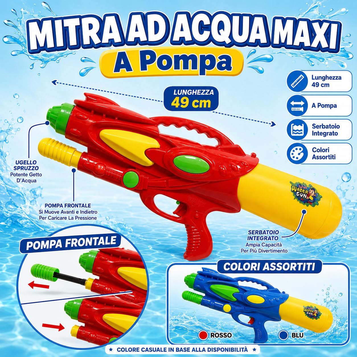 Pistolet à eau avec réservoir de fusil à eau pulvérisant de l'eau à la