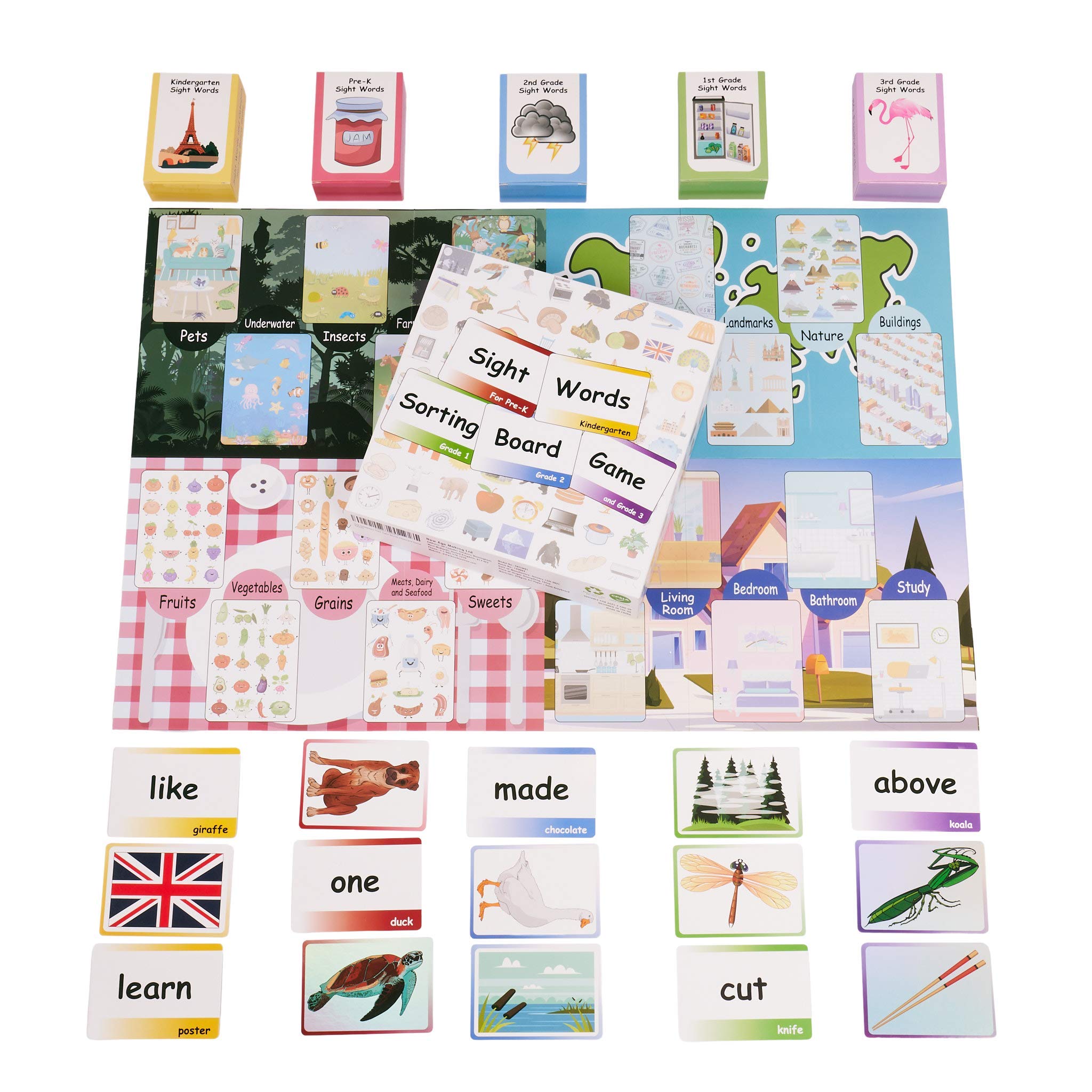 Buy THE BAMBINO TREE Words Flashcards Vocabulary Sorting Board Game