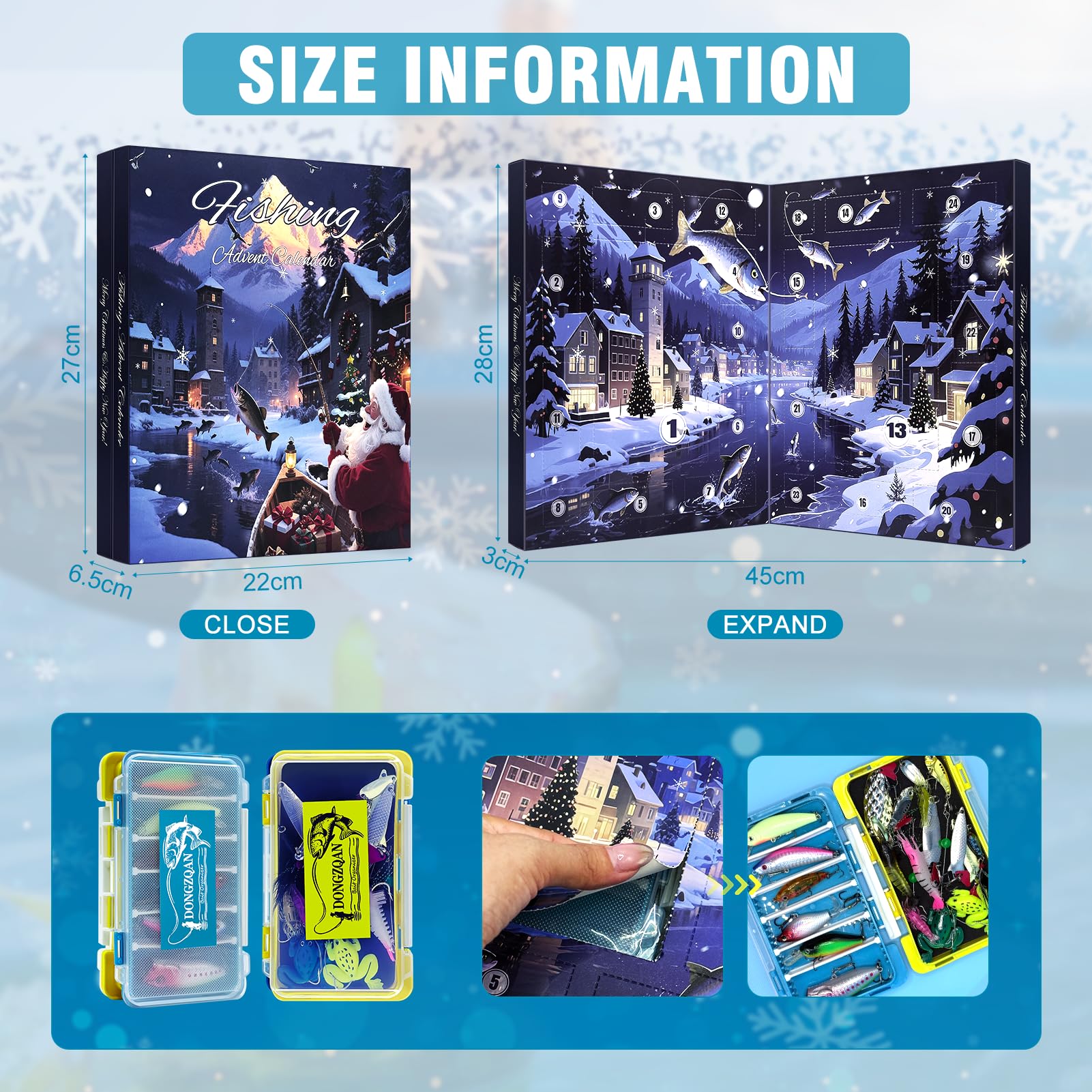 Angel Adventskalender 2025 - 24 Köder Set Für Passionierte Fischer