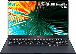 LG Notebook gram Superslim de 15,6 polegadas, fino e leve, Intel Evo Edition - Intel Core Ultra 7, 16 GB de RAM, SSD de 1 TB com tela OLED, preto