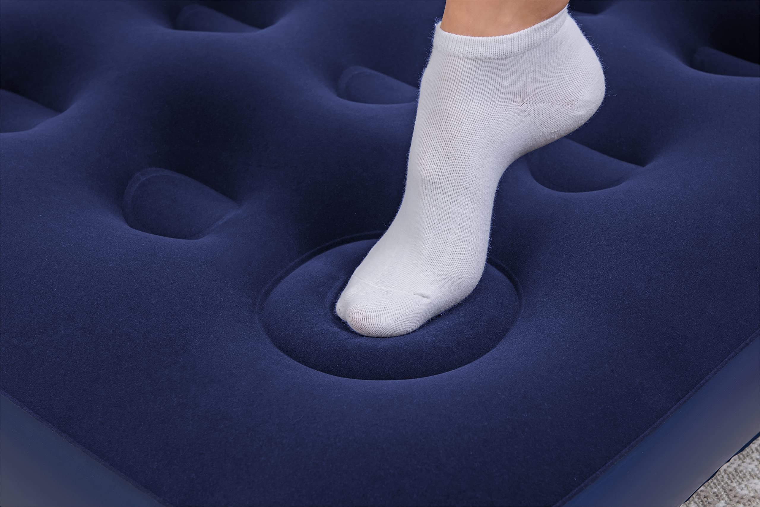 Bestway Łóżko dmuchane Blue Horizon Step z wewnętrzną pompką nożną Double XL/Lo 203 x 152 x 28 cm