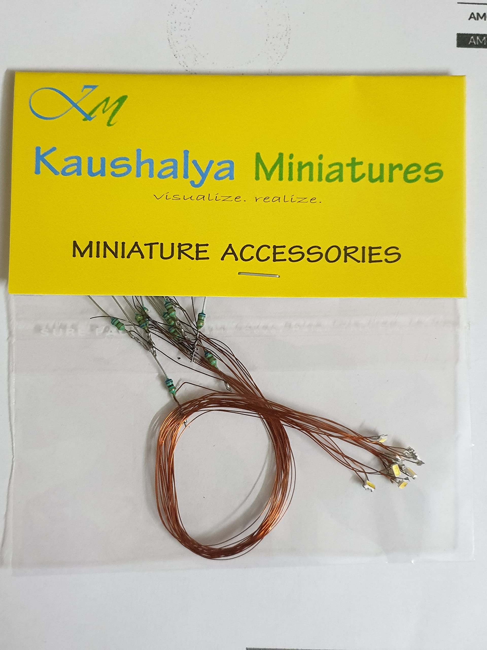 Kaushalya Miniatures Warm White LEDs ~ 3Volts ~ with Resistance ( 30 Pieces Per Pack )-picture-10