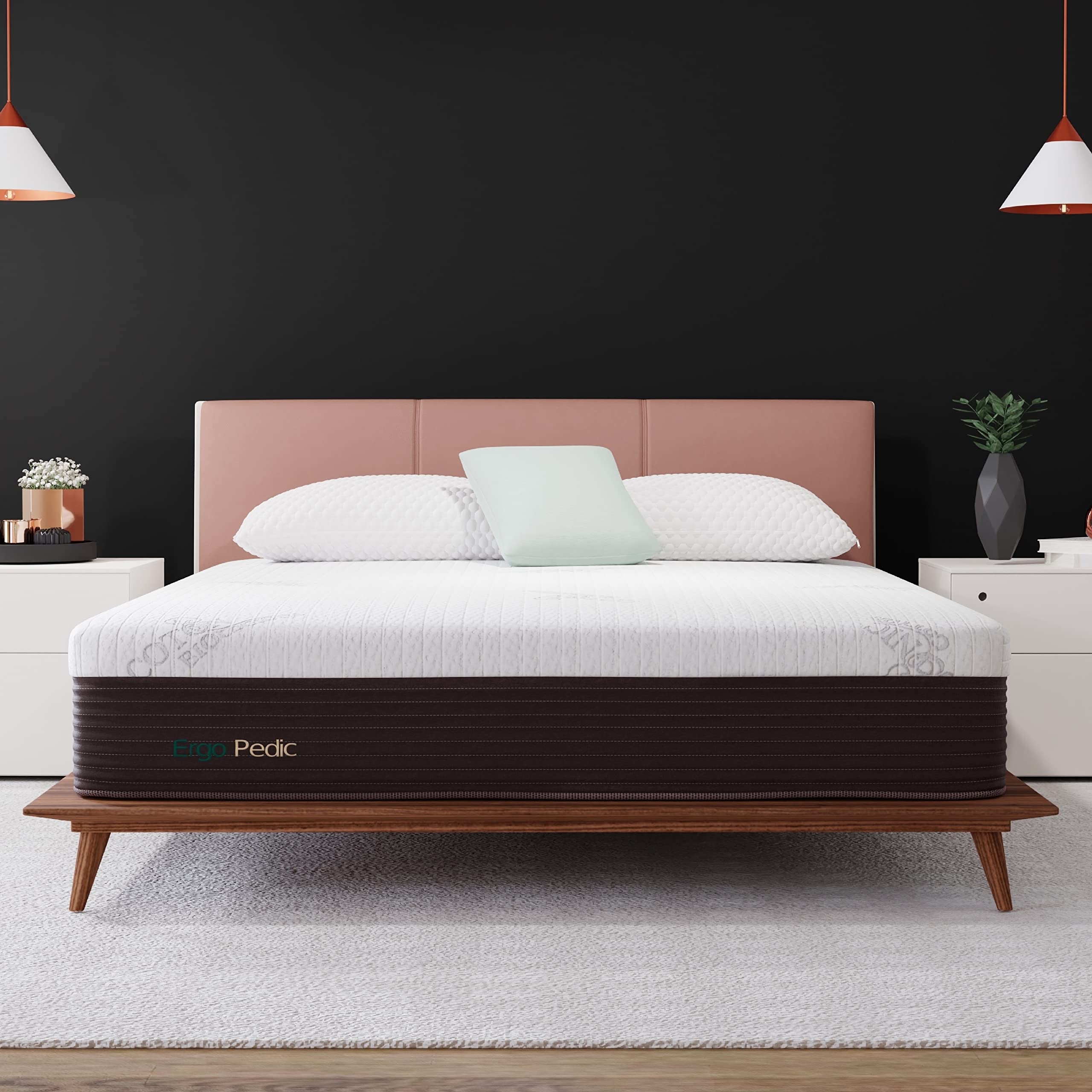 CopperCloud 12" Full Size Memory Foam Mattress (Medium-Firmness), Infused with Cooling Copper, CertiPUR-US Certified