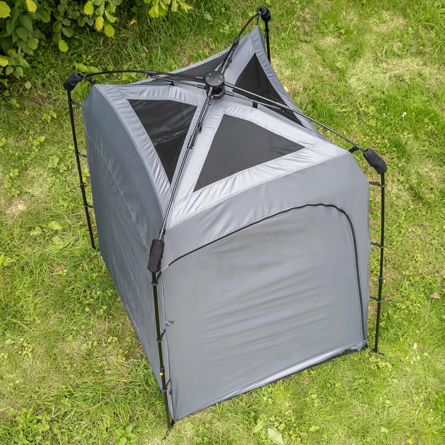 Skandika Tente de Douche Quick Start | Vestiaire Pop-up Avec Hauteur de 210 cm, Opaque, Sol Séparé, Fenêtre Occultable Avec Moustiquaire, Fixation pour la Douche | Toilette de Camping