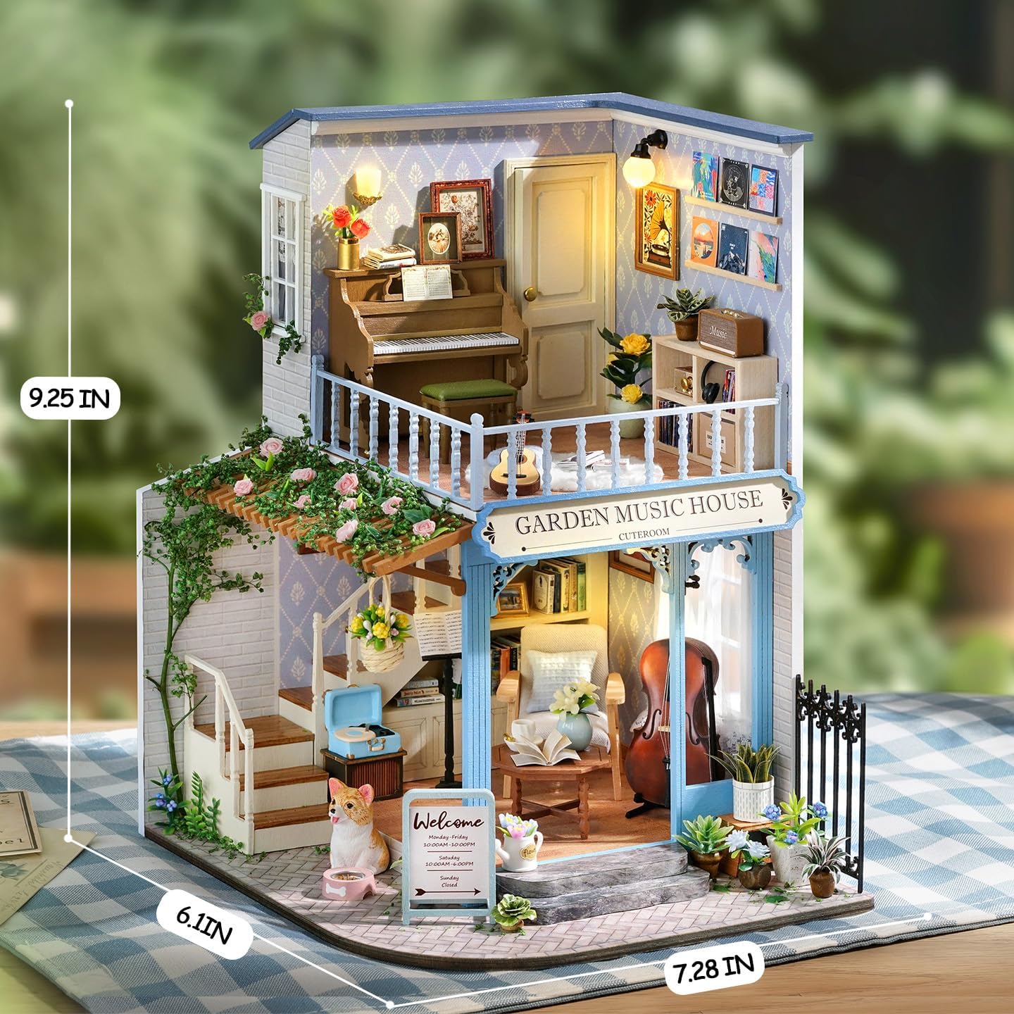 Miniature House Kit, Dollhouse Kit, Miniature Kit, DIY Mini House Building Kit for Adult, Garden Music House - Image 2