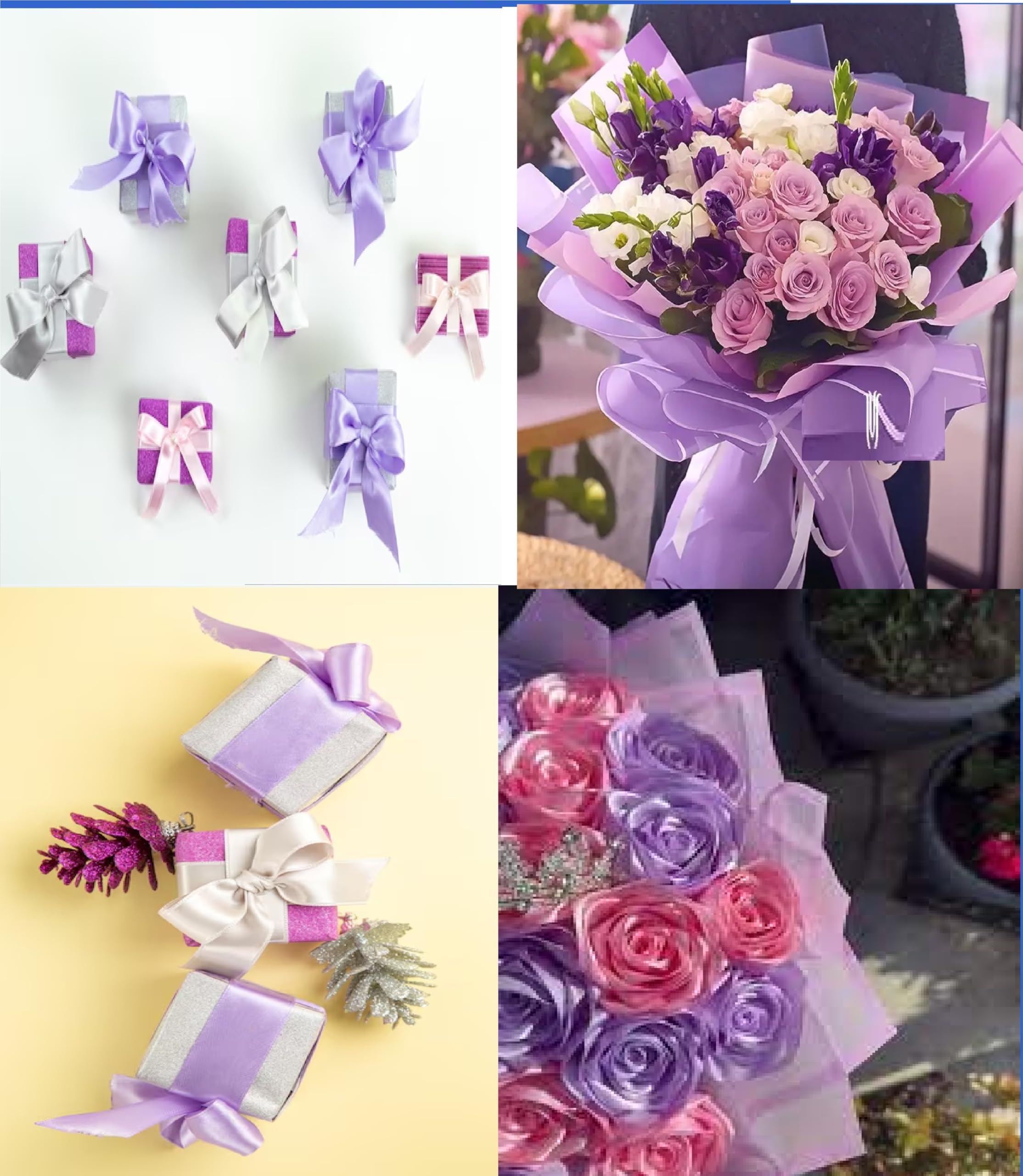 Double Sided Faced Satin Ribbon Size 38mm x 10 Meters (Lilac) Perfect for Gifts Wrap Sew Party Decorations Events Dress Wedding Christmas Crafts - Image 4