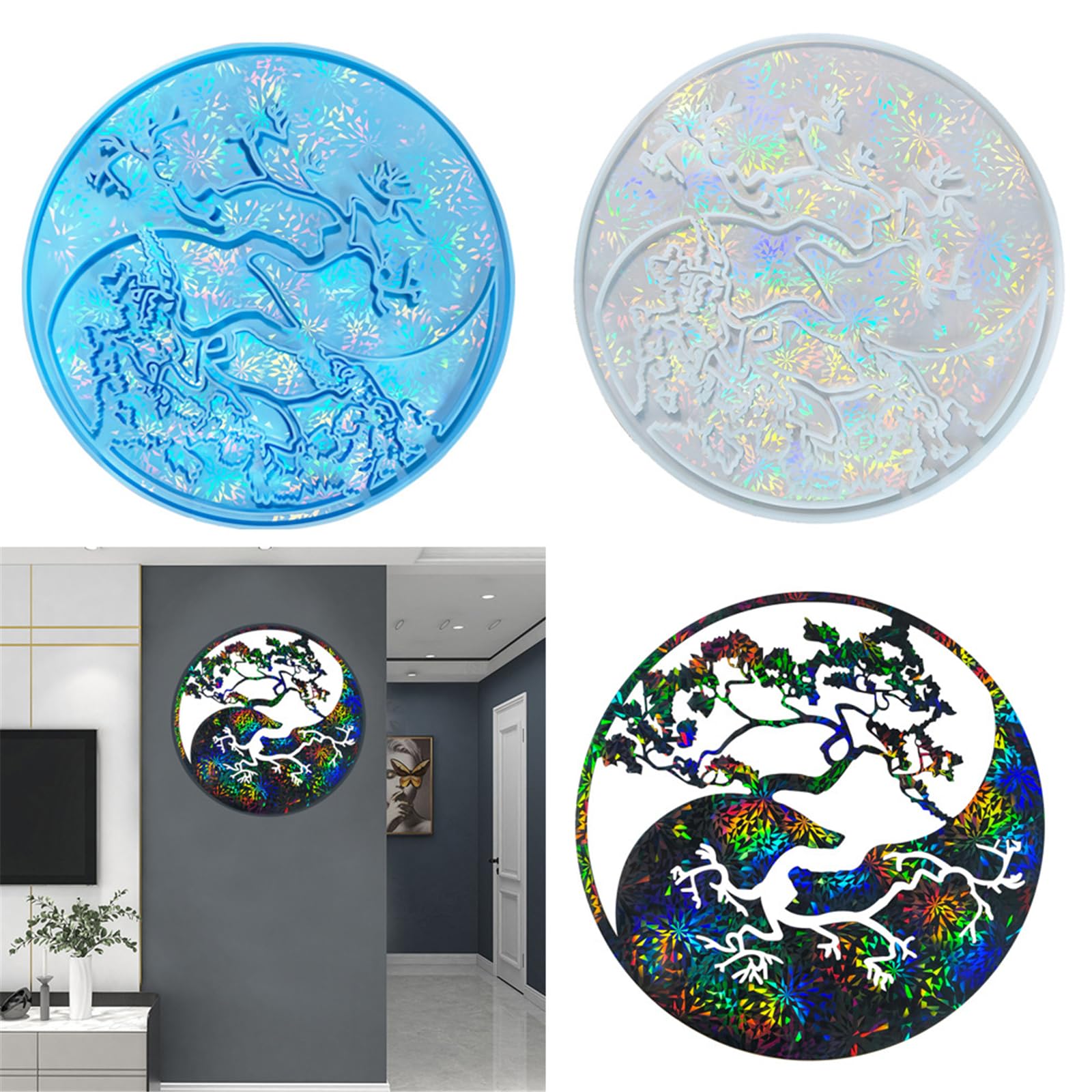 Grand et Sun Moules en résine époxy pour pendentifs créatifs en silicone pour tentures murales et décorations de bureau Soleil et moules