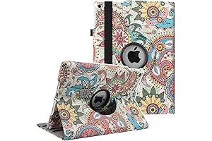 iPad 5th/6th Generation Case, iPad Rotating Case 360 Degree Stand