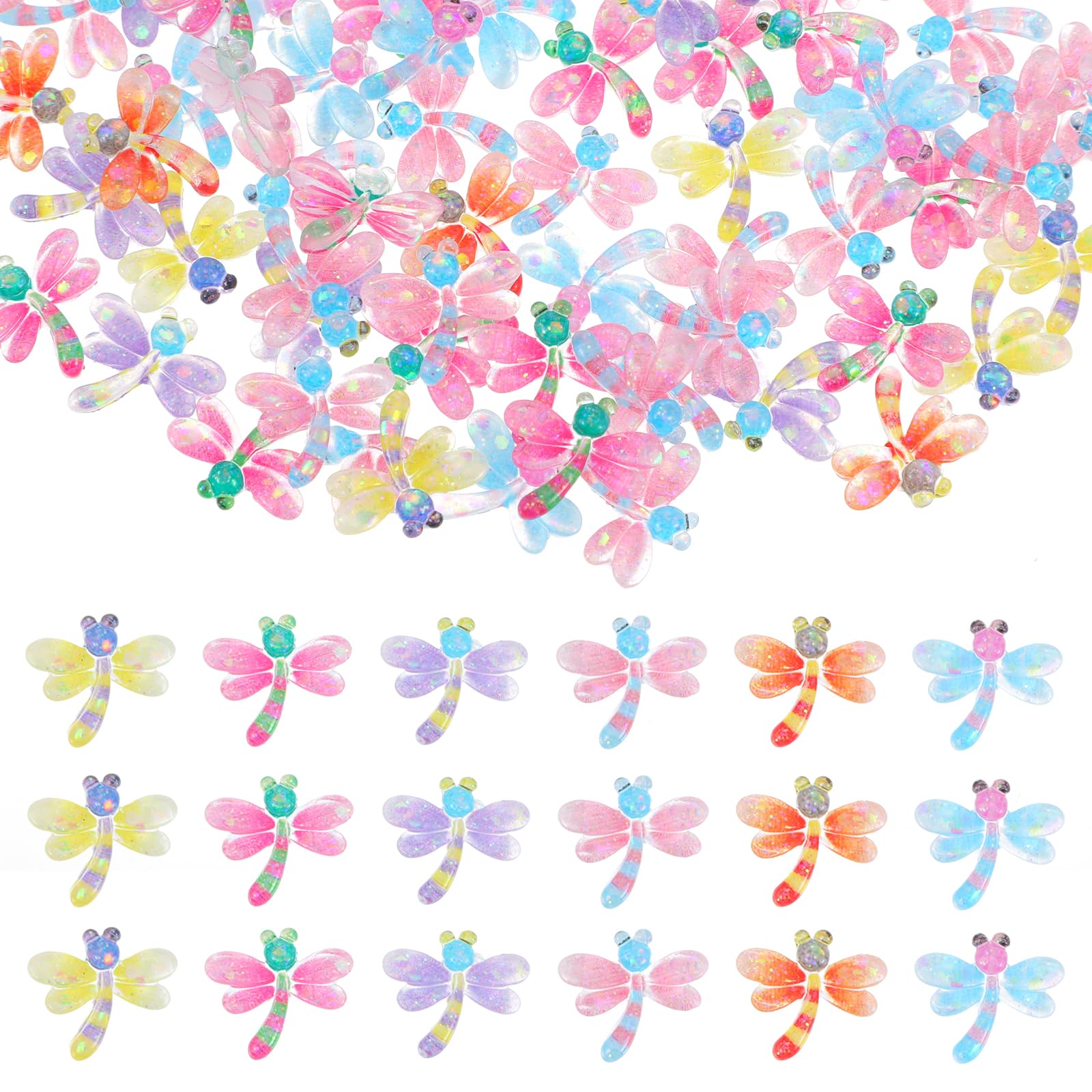 Photo 1 of 120 Pcs Mini Resin Dragonflies Figurine, Colorful Tiny Dragonfly Mini Dragonfly Decor Micro Miniature Dragonflies Tiny Resin Animals for Terrarium Dollhouse Fairy Garden Micro Landscaping Decoration