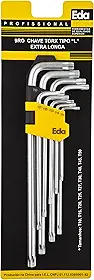 EDA Chaves Torx Tipo L 9 Peças Extra Longas Eda