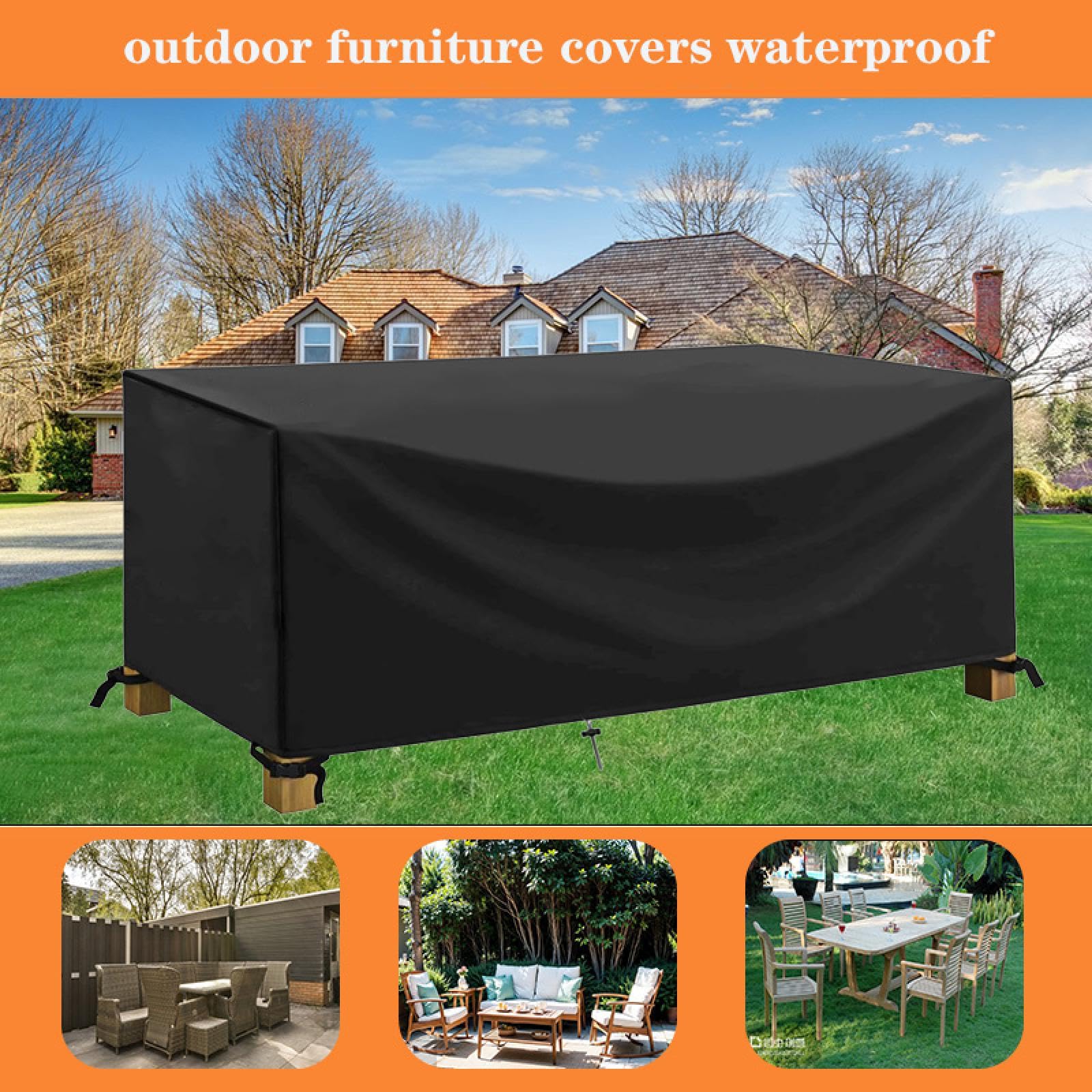 Housse de protection imperméable pour meubles d'extérieur - 340 x 105 x 85 cm - Pour canapé et table de jardin - Résistante aux UV - Sac de rangement