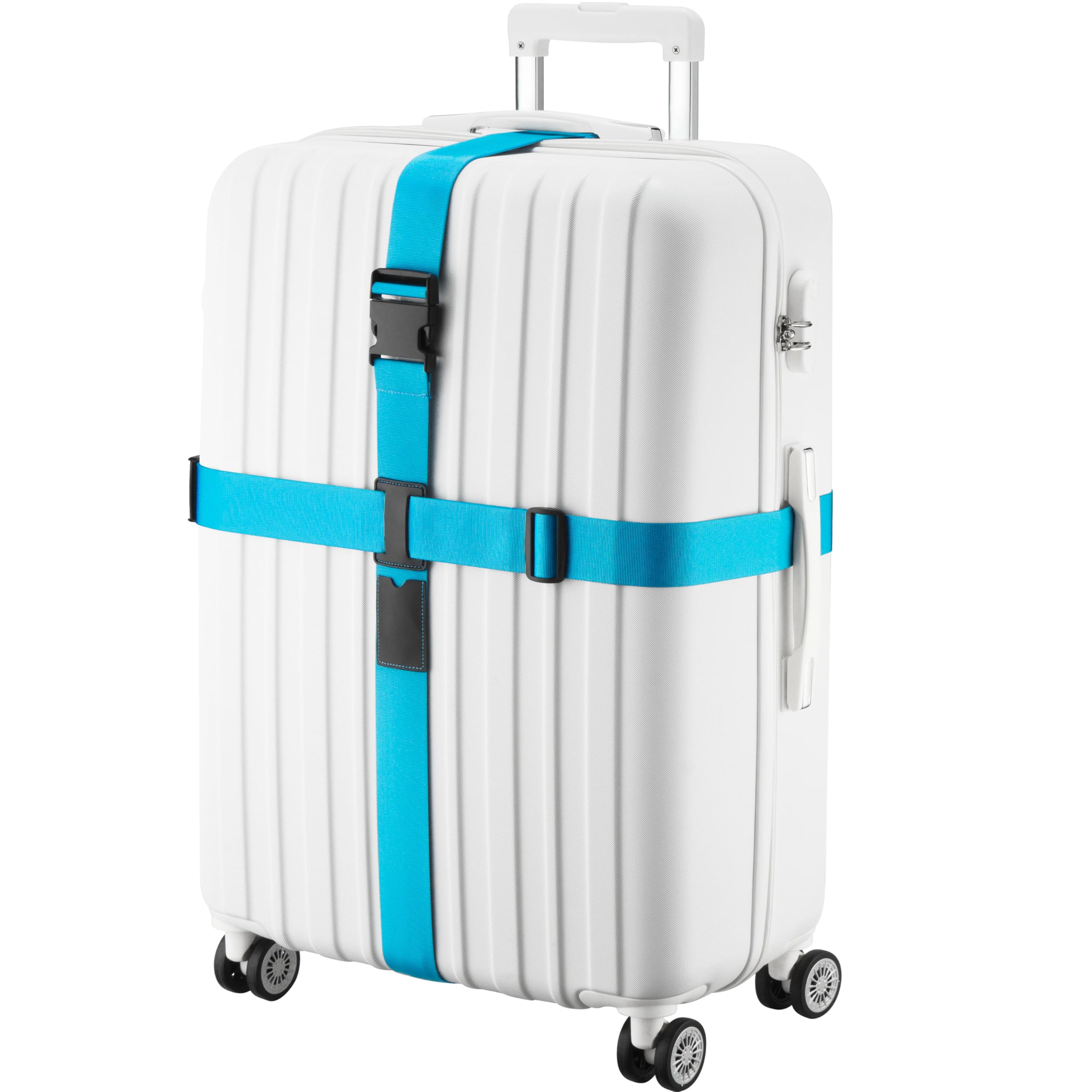 Cross Luggage Straps for Suitcase Plus Luggage ID Slot Heavy Duty Adjustable