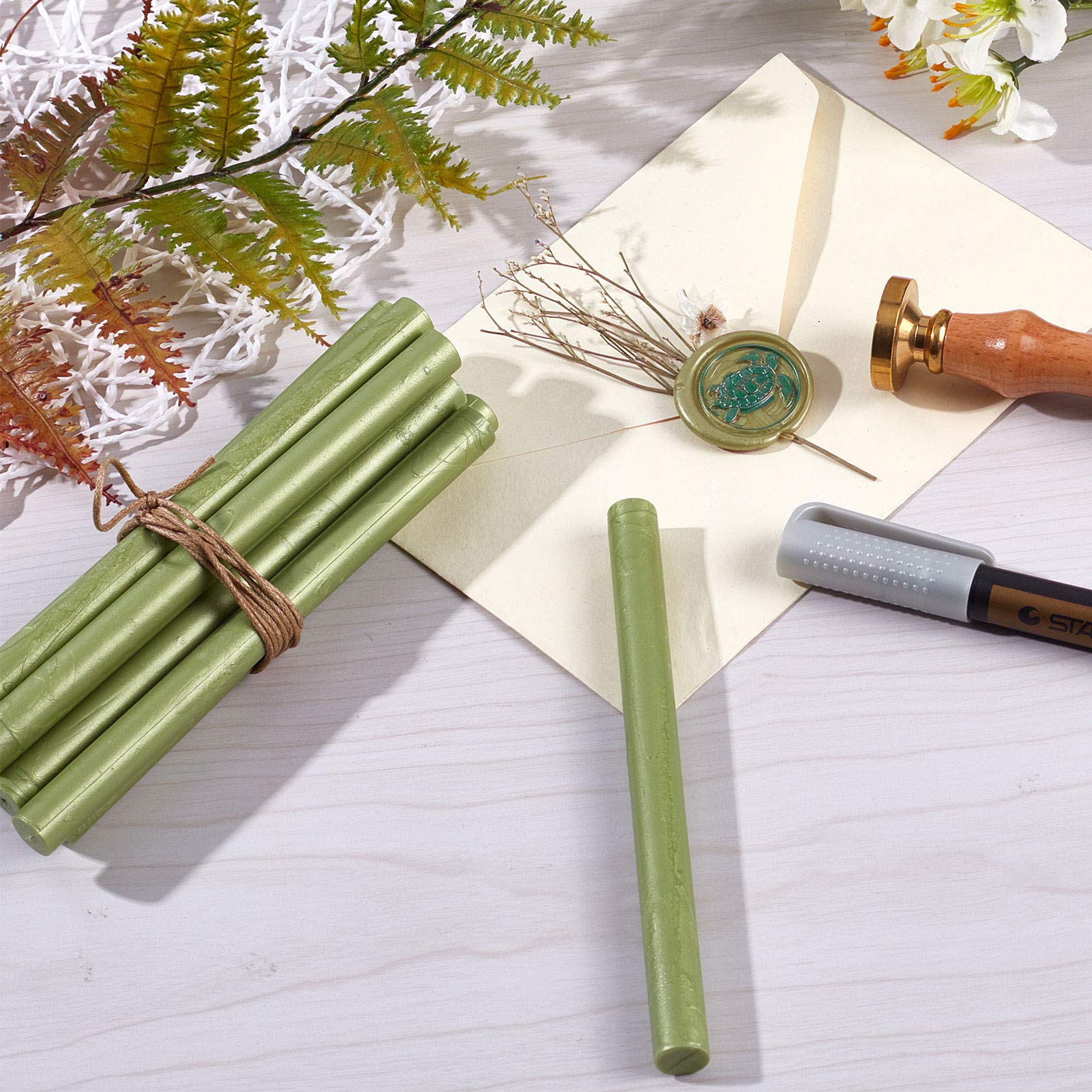 Bastoncini Di Cera Per Sigilli JAGERGREEN - 8 Pezzi Blu Per Matrimoni, Inviti E Decorazioni