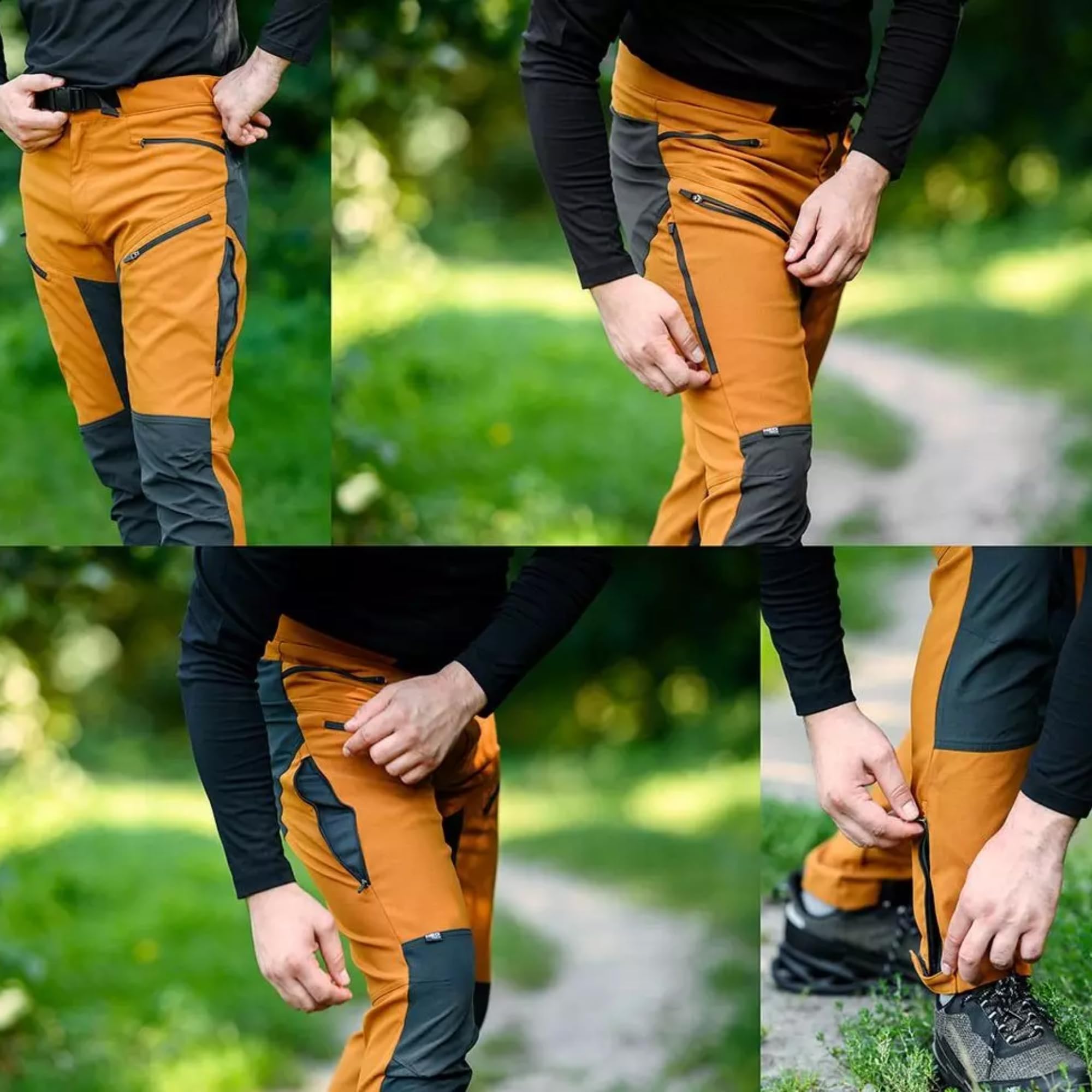 NEO TOOLS Pantalones de trabajo multifunción clásicos, pantalones de trabajo ligeros para hombre, pantalones largos para el trabajo, pantalones de cintura premium con muchos bolsillos y rodillas