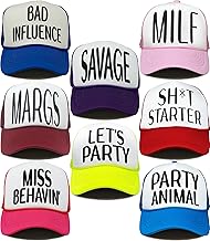 Funky Junque Retro Mesh Snapback Trucker Hat - Stylish Foam Cap for Bachelorette Party, Western Style, Spring Break