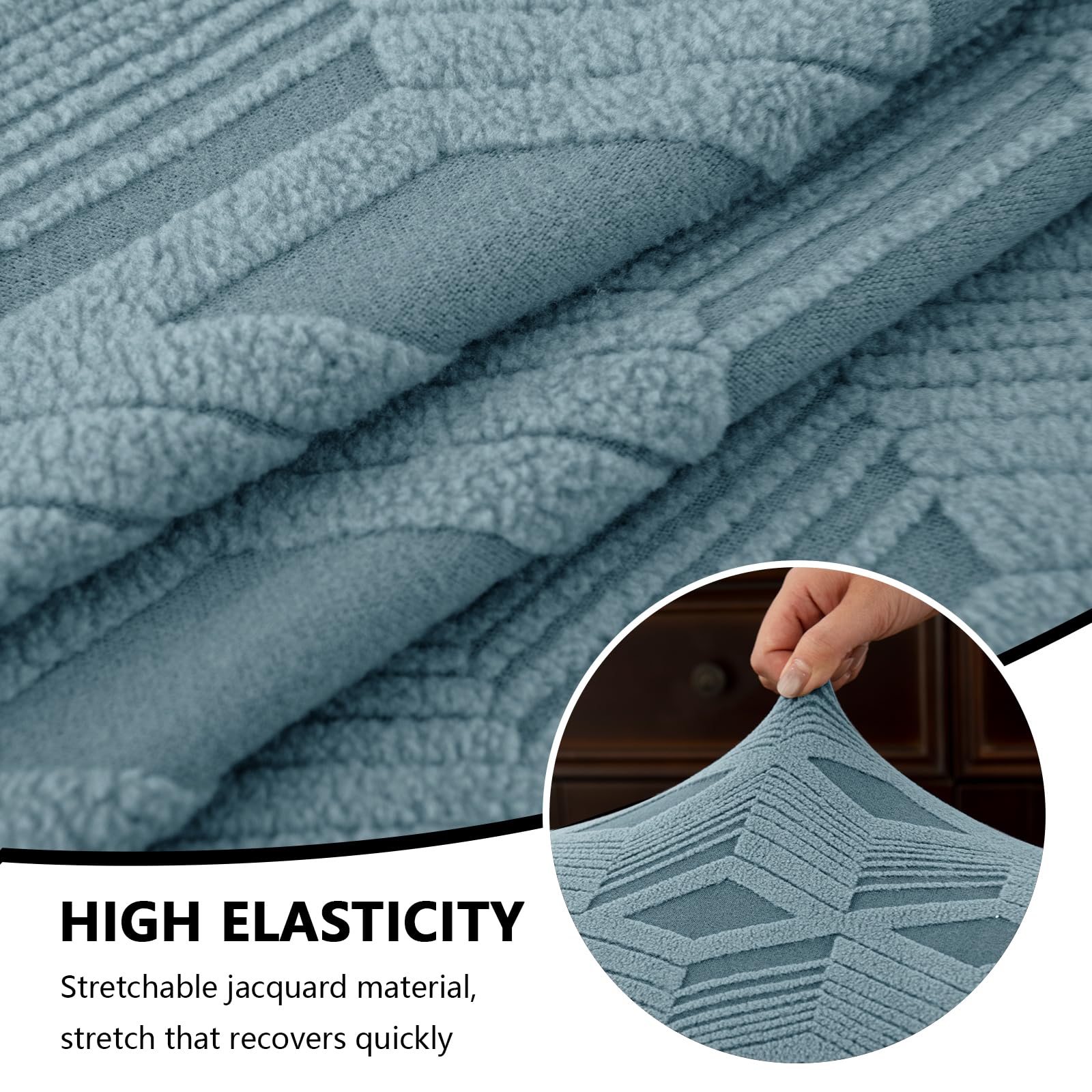 OKYUK Fundas para sillas reclinables, Funda elástica de Jacquard reclinable, Protector de Muebles para niños y Mascotas, Fundas Antideslizantes para reclinables con Bolsillos Laterales para
