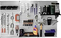 Vista 31 de Organizador de herramienta control de pared 30-wrk-400wb estándar panel perforado mesa de trabajo de metal Pegboard negro con accesorios rojos