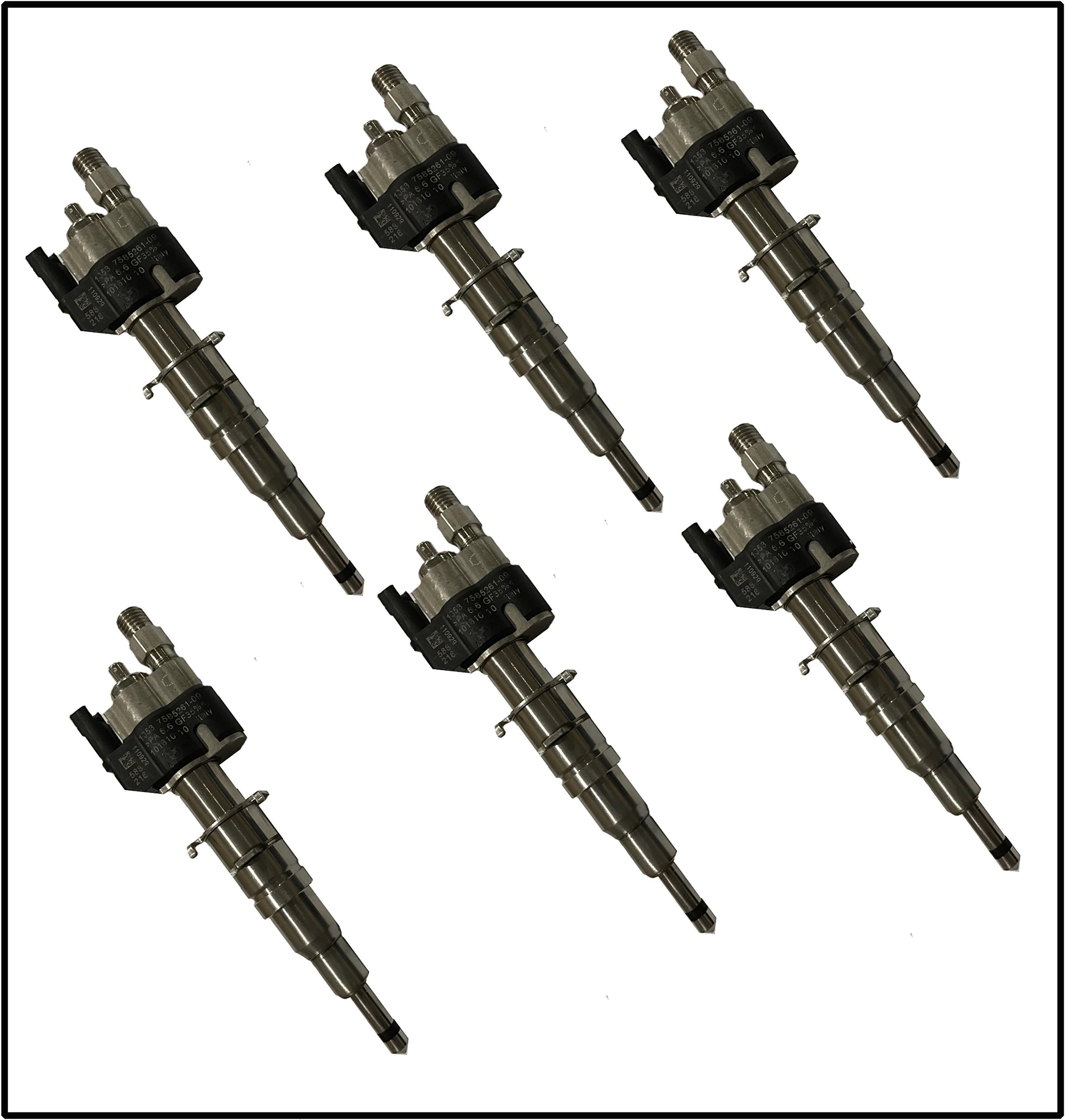Set of 6 FUEL INJECTOR FOR BMW 13537585261 13538616079 135 335 535 550 750 X5 X6