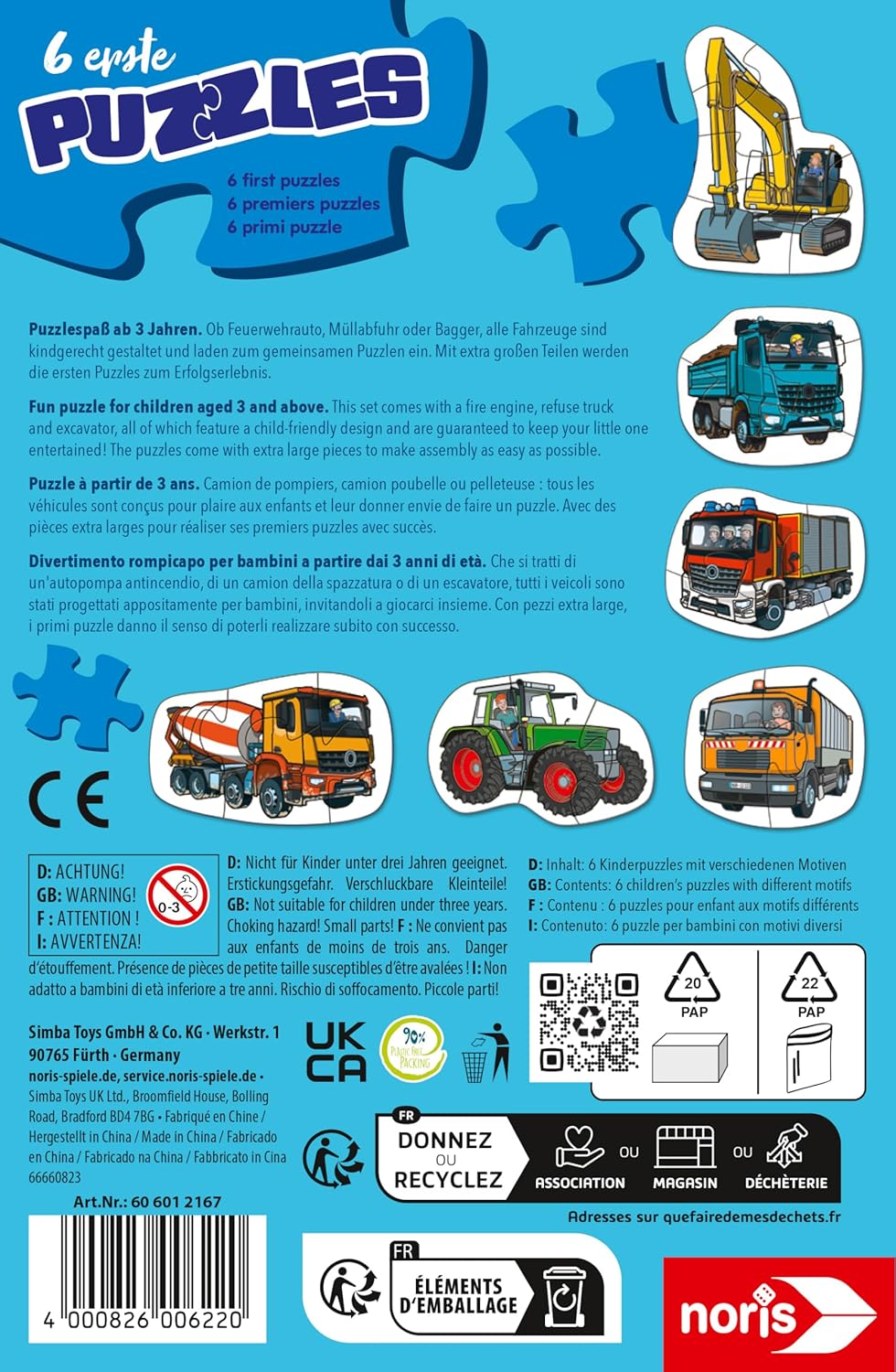 <strong>Noris 606012167-6 eerste puzzels: voertuigen</strong>“></p>
<h2><strong>Waarom wij fan zijn van Noris 606012167-6 eerste puzzels: voertuigen</strong></h2>
<p>Oké, eerst even over de setup: echt super makkelijk. Je krijgt zes puzzels, allen met voertuigen zoals tractors en auto’s, elk met 2 tot 5 grote delen. Ideaal voor peuters vanaf 3 jaar, want ze raken niet gefrustreerd. Geen ingewikkelde onderdelen – gewoon lekker groot en overzichtelijk. Dat maakte het meteen een leuke activiteit na het avondeten. Ik vind het ook een heel fijn cadeau-idee, bijvoorbeeld voor een verjaardag.</p>
<h3>Mijn mama-moment met de puzzels</h3>
<p>Ik zat zo met Max te puzzelen, en wat me opviel was hoe geconcentreerd hij was. Best grappig want meestal vliegt hij van de ene naar de andere activiteit. En Luna? Die zat erbij met een grote glimlach, vond het heel stoer om zelf zo’n “grote” puzzel te maken. Kids reaction dus: echt enthousiast, ze wilden meteen nog een puzzel proberen na de eerste.</p>
<h4>Een paar mama-hacks en tips</h4>
<p>Een kleine tip: leg de puzzelstukjes op een grote placemat of tafelkleed, zo raak je ze niet kwijt (trust me, dat scheelt een hele zoektocht!). Ook ideaal omdat je makkelijk alles weer kan opruimen, want de stukjes zijn lekker groot. En weet je wat verrassend was? De puzzels zijn niet alleen leuk maar ook best stevig. Leo liet er per ongeluk een keer een beker limonade overheen vallen, en je kon het zo afvegen zonder dat het papier week werd ofzo. Echt handig!</p>
<h2><strong>Onderhoud, duurzaamheid en leeftijd</strong></h2>
<p>Qua schoonmaken ben ik best impressed. Gewoon even met een nat doekje afvegen, en klaar. Geen stress, want met kleine kinderen komt er sneller rommel op hun speelgoed. Deze puzzels voelen degelijk en door de simpele, duidelijke vormen denk ik dat ze lang meegaan. Ideaal als je meerdere kinderen hebt, want Sophie gaat er over een tijdje ook lekker mee spelen.</p>
<p>Qua leeftijd past dit echt perfect bij peuters van 3 jaar en iets ouder. Omdat de puzzels steeds meerdere stukjes hebben, helpt het ook met het letten op details en het trainen van die fijne motoriek. Echt een pluspunt voor jonge ontdekkingsreizigers, yup, en daarnaast ook nog eens heel leuk om samen te doen.</p>
<p>Wat ik verrassend vond, is dat hoewel het maar een simpele puzzelset is, het toch echt uitnodigt tot samen spelen. Het versterkt dat momentje samen, zonder hectiek. Echt een aanrader als je op zoek bent naar een leuk, leerzaam en stoer cadeau.</p>
<p>Zou ik <strong>Noris 606012167-6 eerste puzzels: voertuigen</strong> opnieuw kopen? Ja, eigenlijk wel. Het is simpel, leuk en brengt mijn kids echt even lekker in rust. Het helpt ze bovendien op een makkelijke manier met fijne motoriek en aandacht. Geen gedoe, wel kwaliteit. Dus ja, zeker een blijvertje in onze speelcollectie.</p>
<div style=