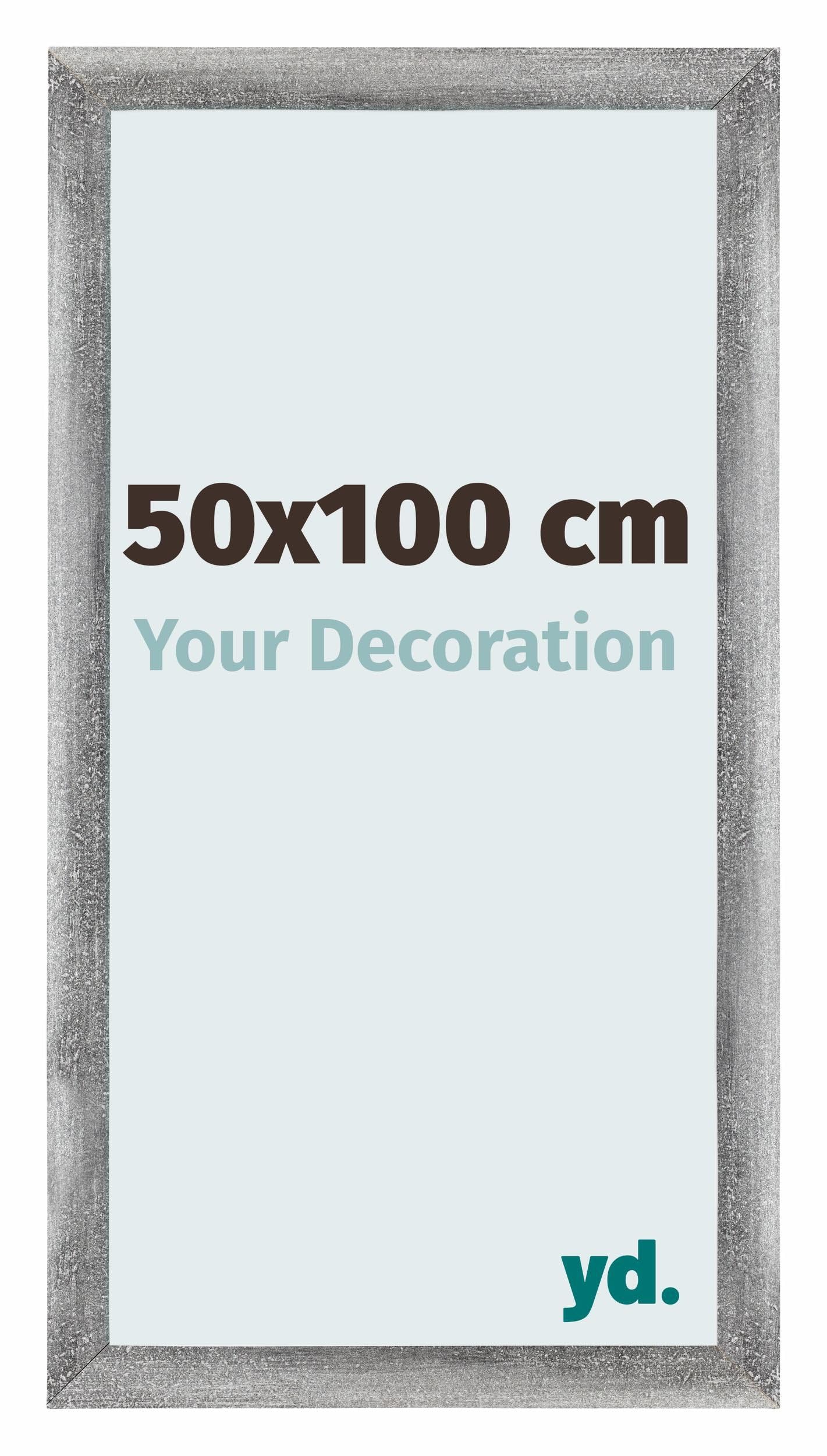 Your Decoration - Picture Frame 50x100 cm - Gray Swept - Decorative Wall Frame in MDF with Antireflection - Frame 50x100 - Mura