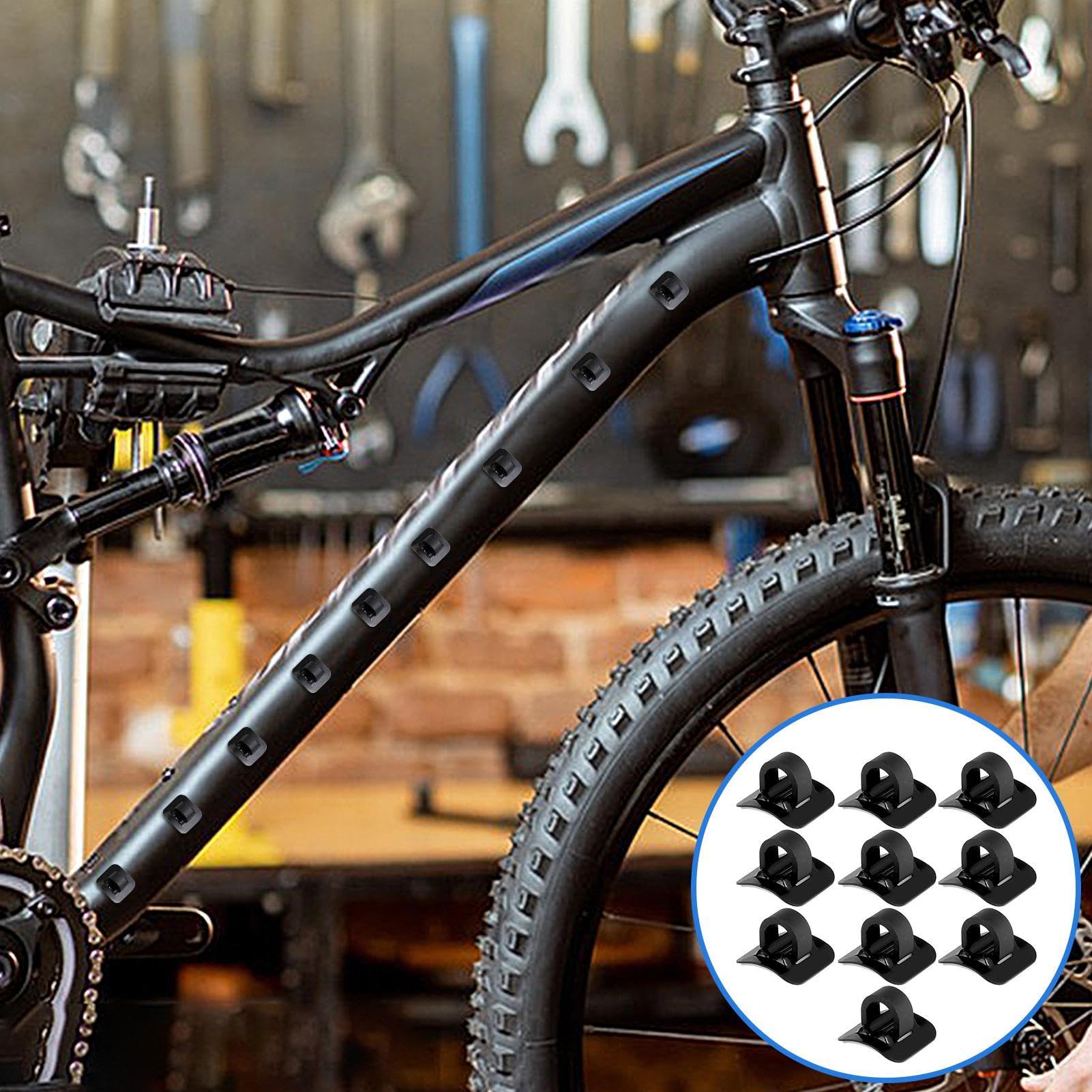 Fahrradkabelführung – 10 Sets Fahrradkabelführung, Mountainbike-Zubehör