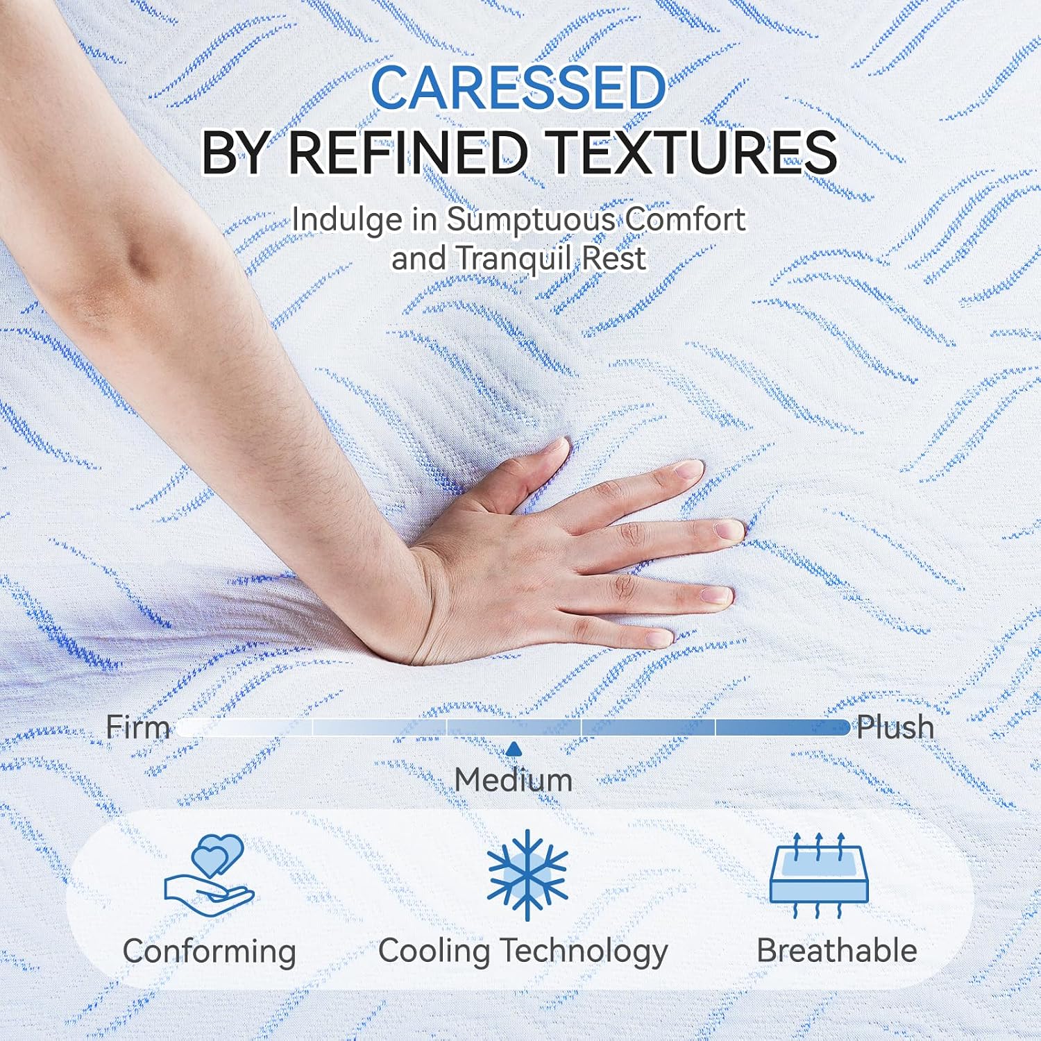 Full Mattress,Cooling Gel Memory Foam Mattress Medium Firm, with Removable Cover, Bed in A Box,Made in the USA,Support Cool Night Sleep & Pressure Relief, White(10 in, Full-75"*54"*10")