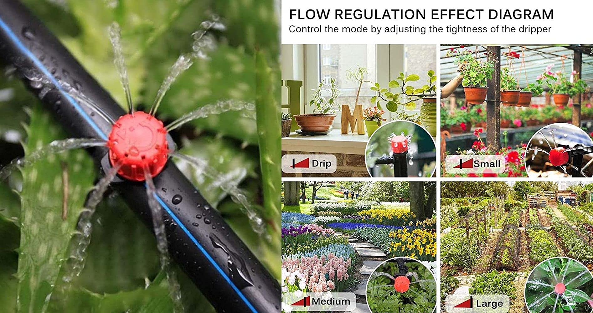 Diy Crafts 12016 11689 Micro Drip Irrigation System Watering Garden Hose Kit for 5 Plants, 5m Pipe, Multicolor 1