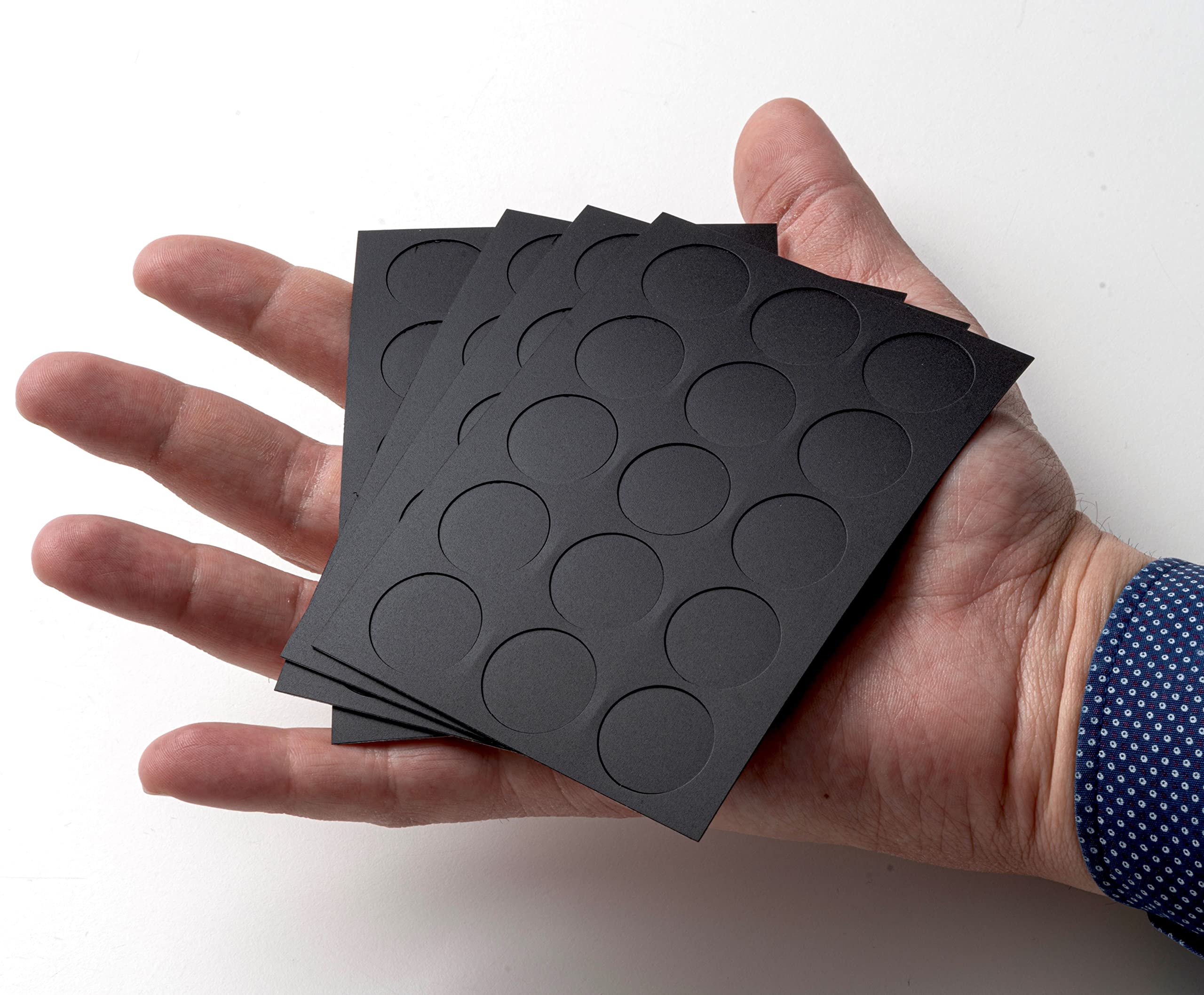 IPEA Tappi Copriviti Adesivi da 20 mm in PVC Neri - 120 Pezzi - Made in Italy - Tappo Adesivo Copriforo e Vite per Mobili, Armadi, Pareti - Copri Vite per Buchi, Viti e Fori - Nero