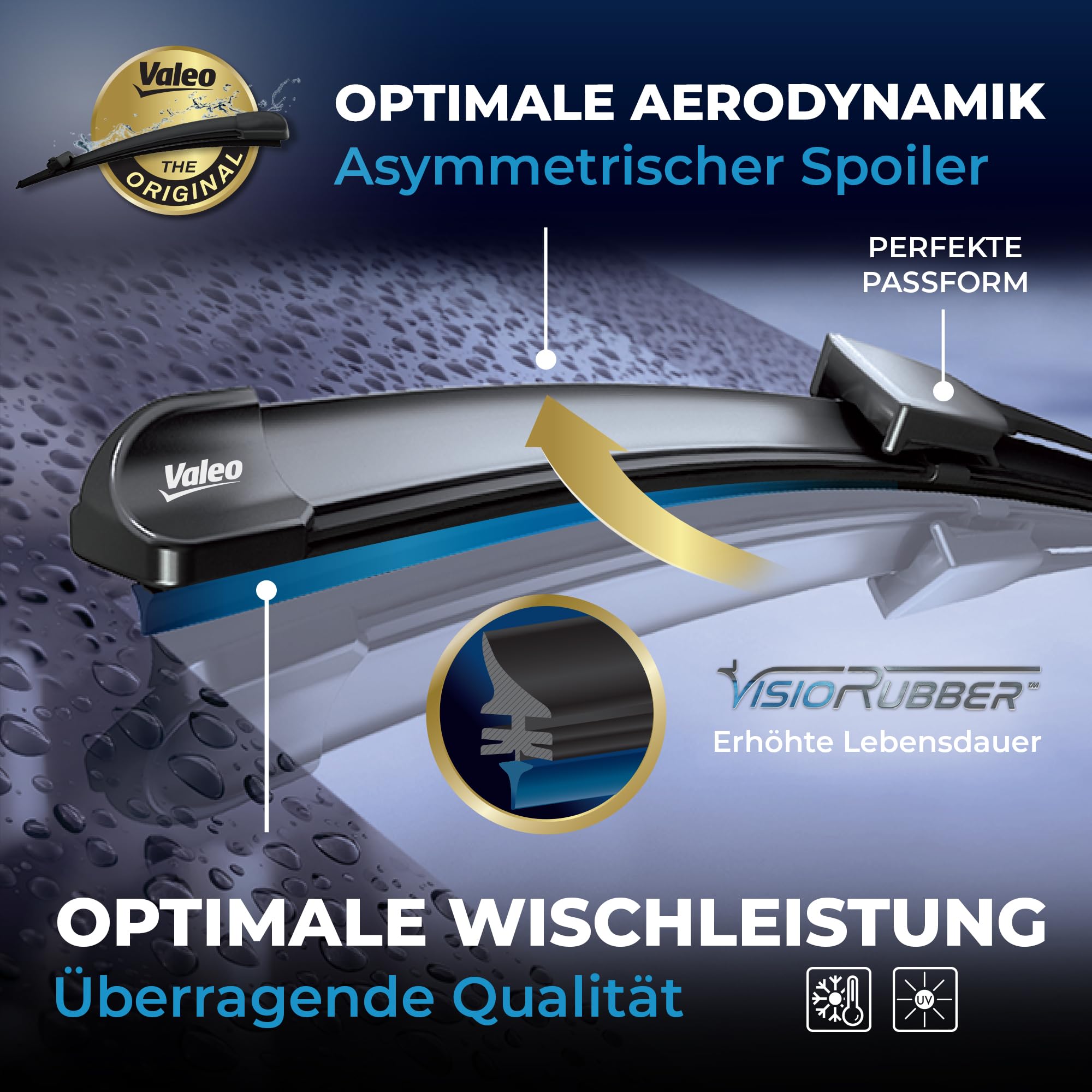 Valeo Silencio Set mit 2 Flachbalkenwischern VF904 - Vorne - 650 mm / 500 mm - Originalersatz - 577904