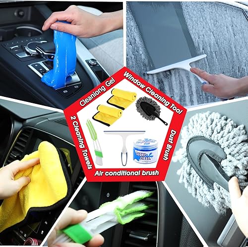 Miniatura 7 de GASLIKE Kit de limpieza de automóvil de 59 piezas, juego de cepillos para detalles de automóvil con aspiradora de automóvil, kit de detalles para el