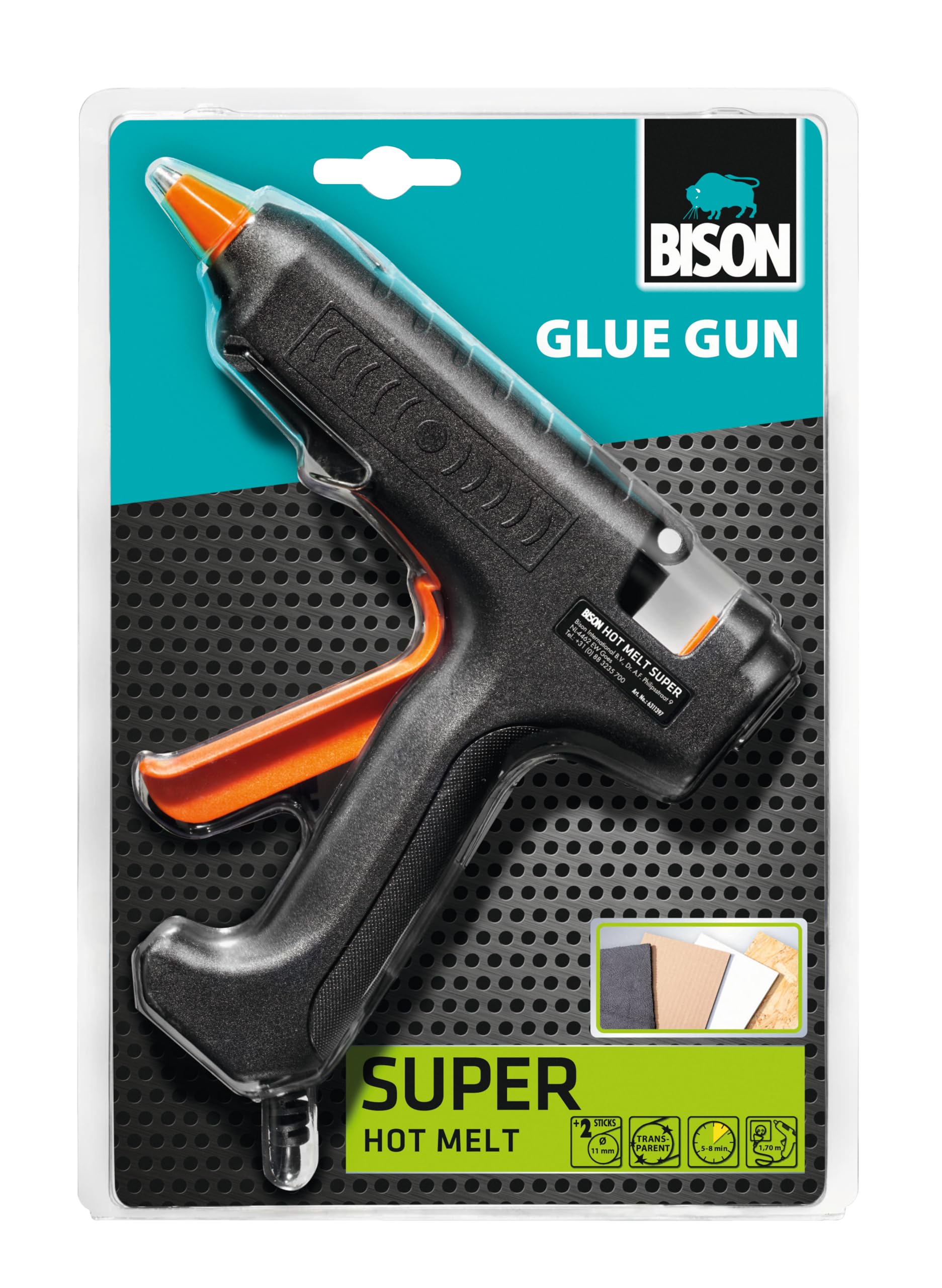 Bison Hot Melt Glue Gun Super Blister Wielojęzyczny