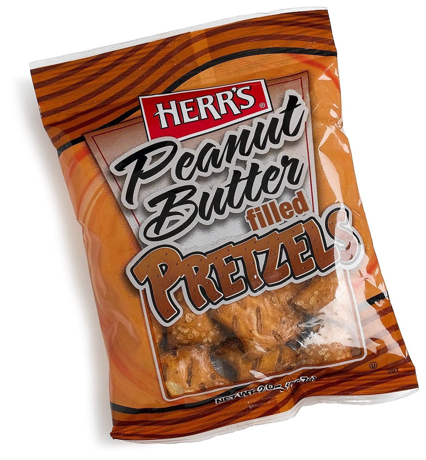 HERR'S Nibblers Peanut Butter Filled Pretzels, 2oz Bag (12
