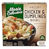 Marie Callender's Creamy Chicken & Dumplings Bowl, Convenient Microwave Meal With Chicken Breast in a Stew Sauce, Frozen Meal, 12 OZ Bowl