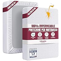 Utopia Bedding Coprimaterasso Matrimoniale Impermeabile 160 x 200 x 30 cm