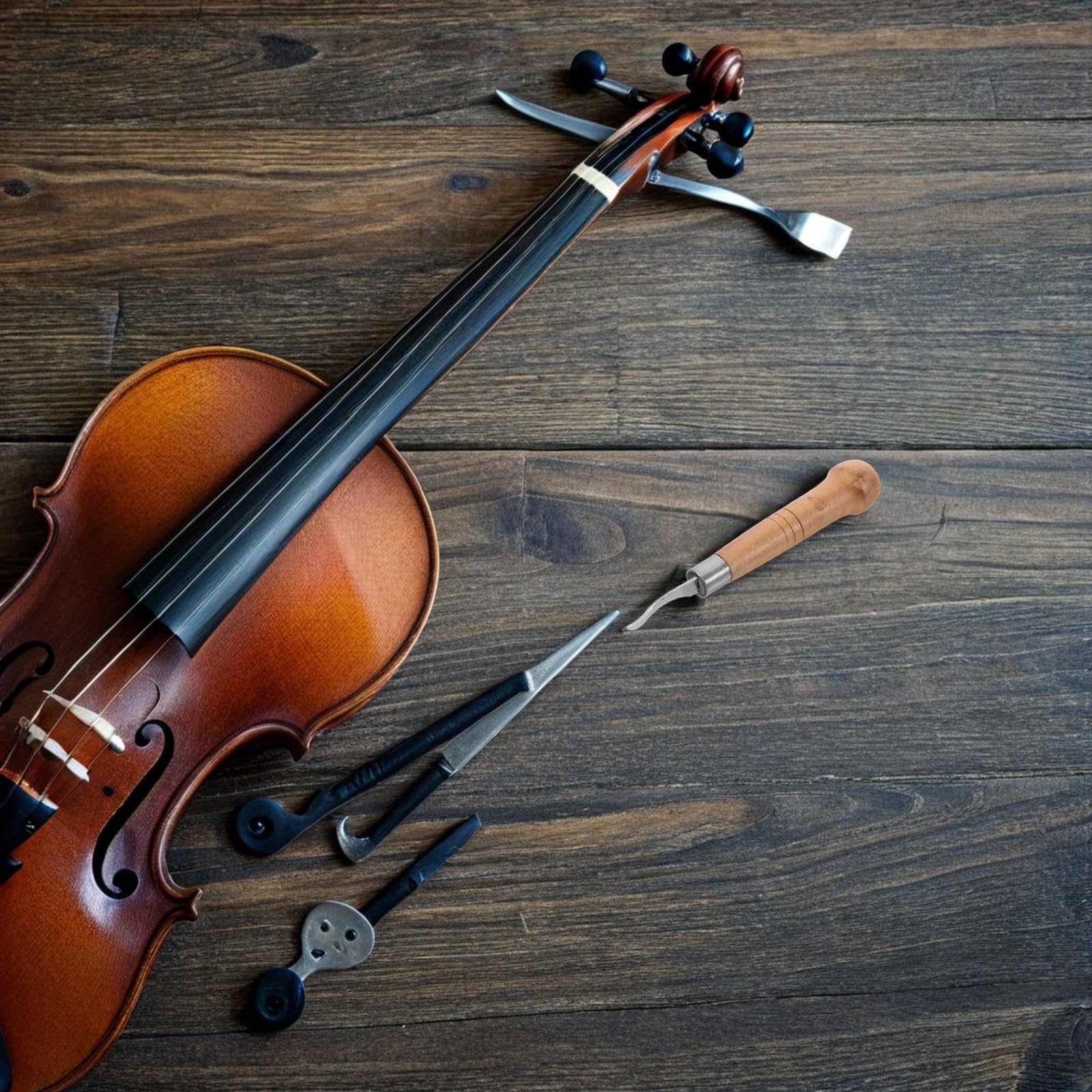 MAGICLULU Coltello per Intarsi di Violino, Utensile di Precisione in Legno e Metallo per Pulizia Scanalature e Dettagli, per Riparazione Violino