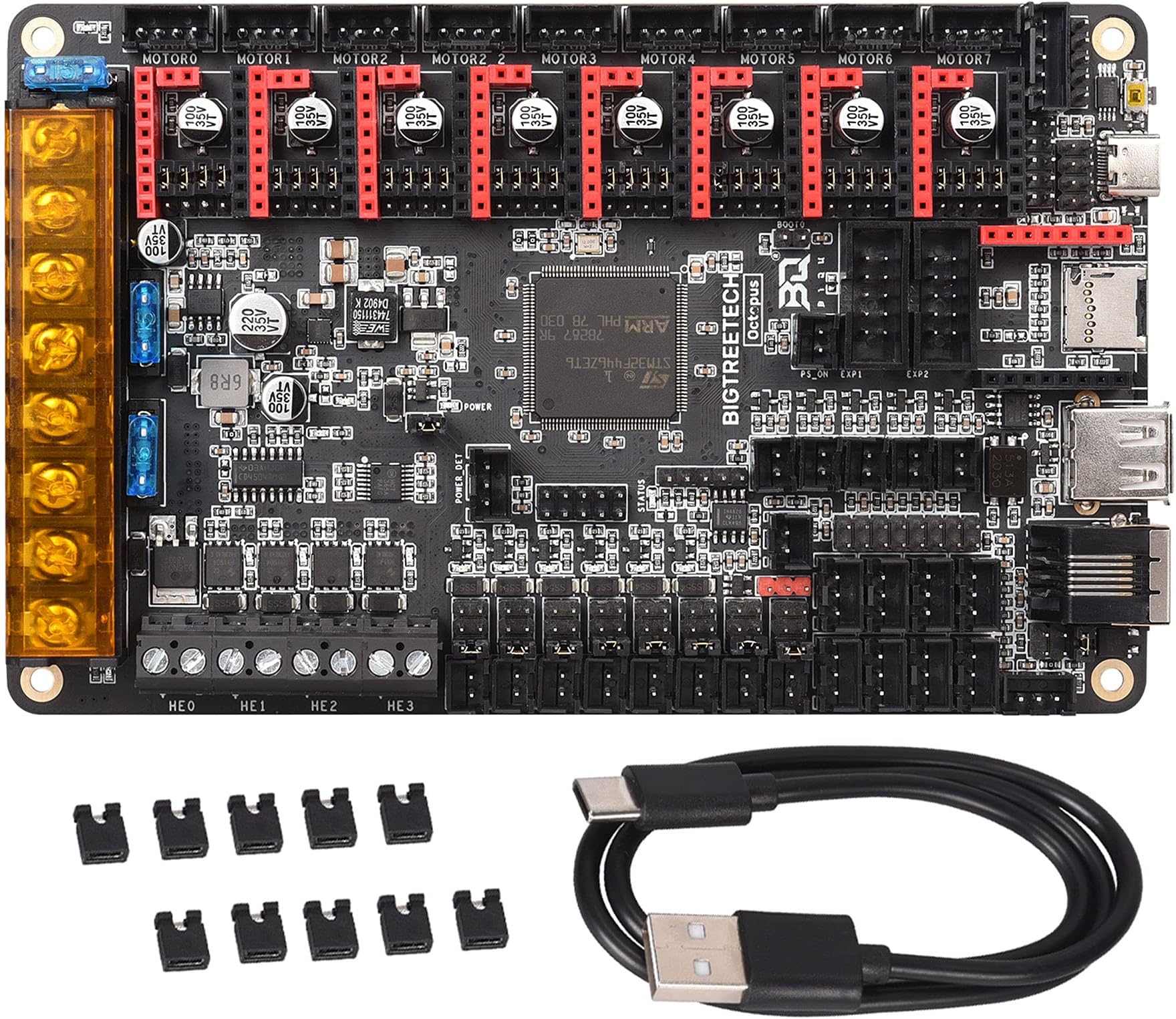 BIGTREETECH Octopus V1.1 Control Board 32bit Silent Board Compatible TMC2209, TMC2240, TMC2208, TMC5160 Stepper Driver, Support DIY Klipper and Raspberry-Pi Online Printing for Voron 3D Printer
